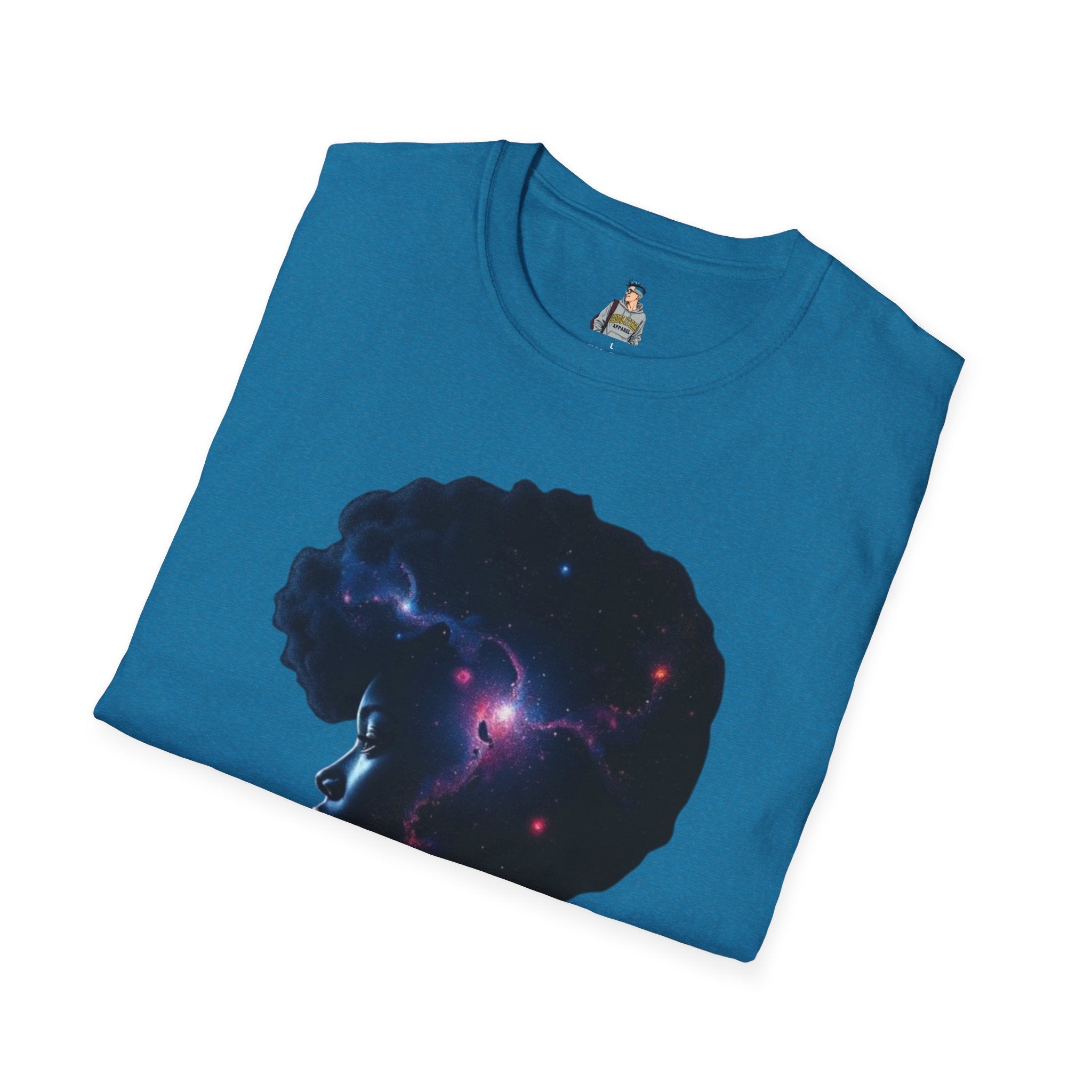 Black Universe Female Silhouette Unisex Softstyle T-Shirt - Celebrate Black Culture