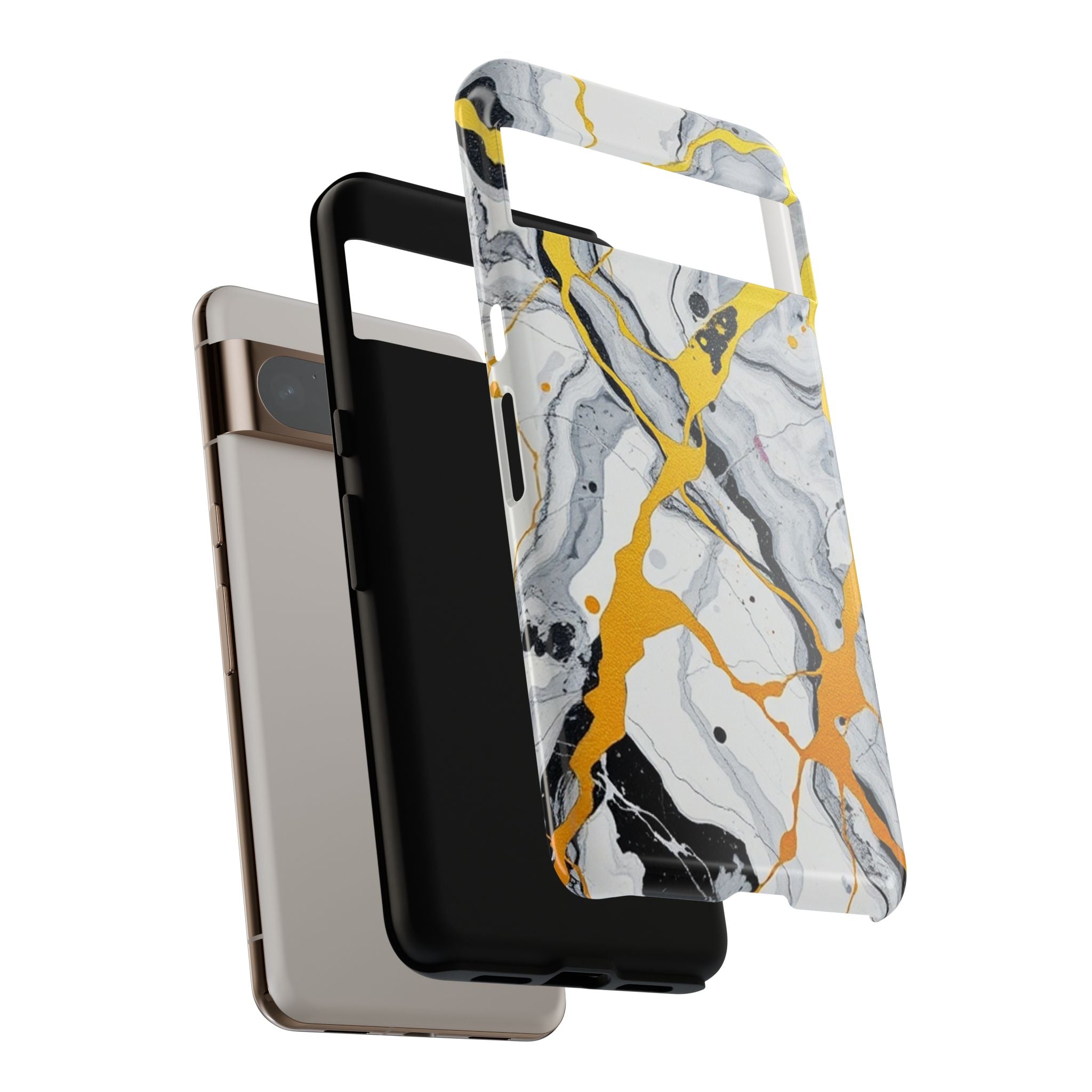 Beautiful Marble and Gold Design Tough Cases For Android & iPhone