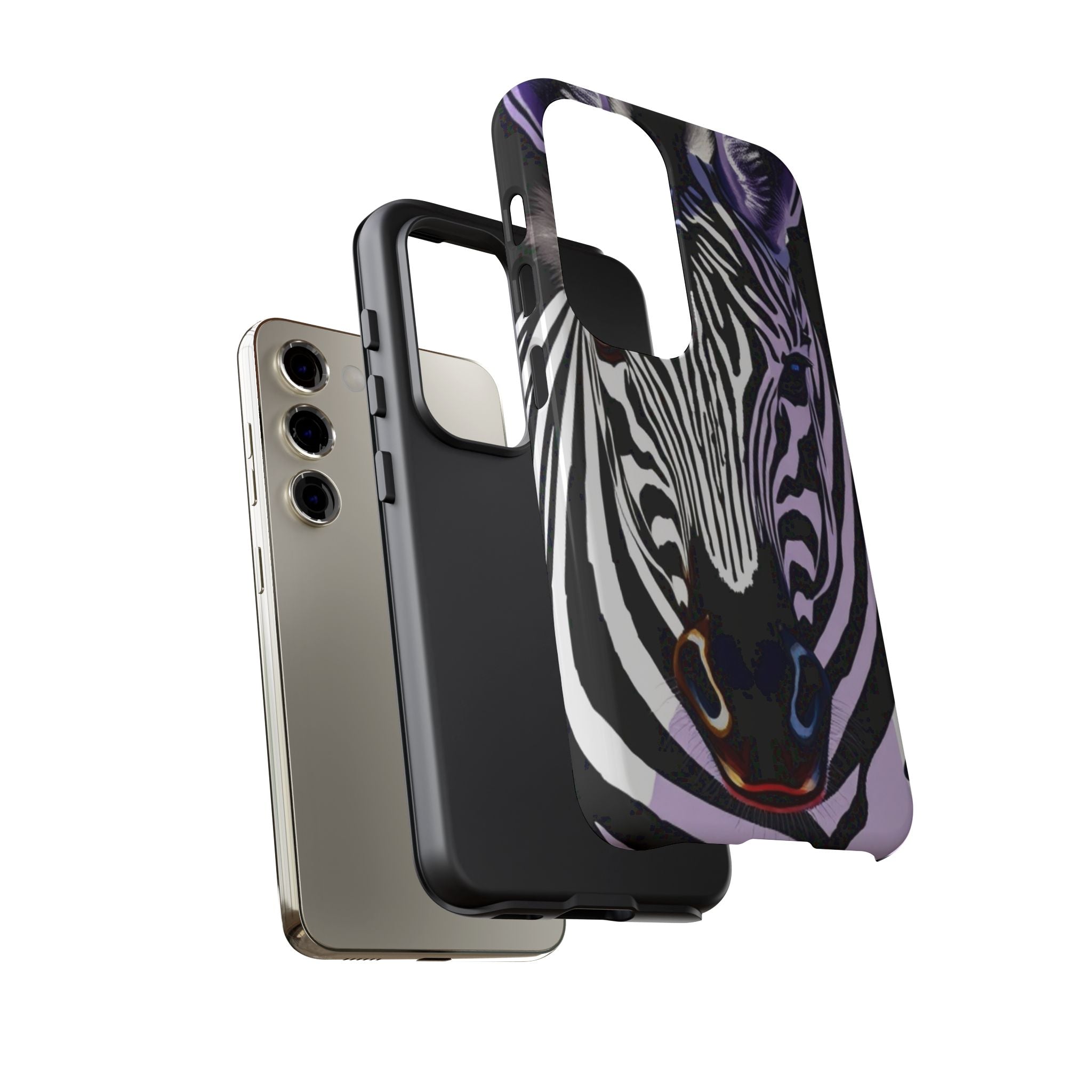 Android OR iPhone Compatible Cases - Zebra Design - Unique Tough Cases