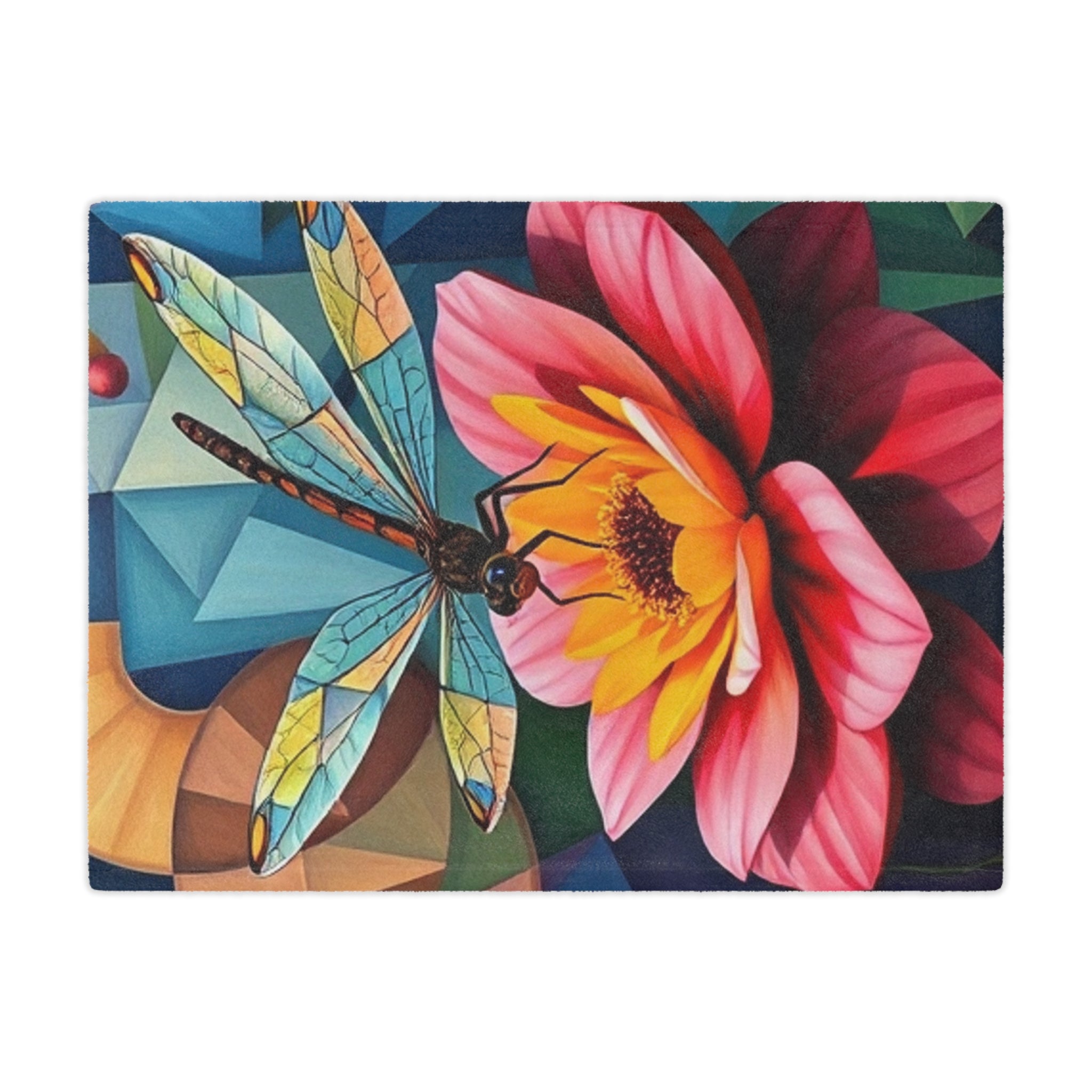 Flower & Dragonfly Microfiber Blanket - EqualiTees.Me