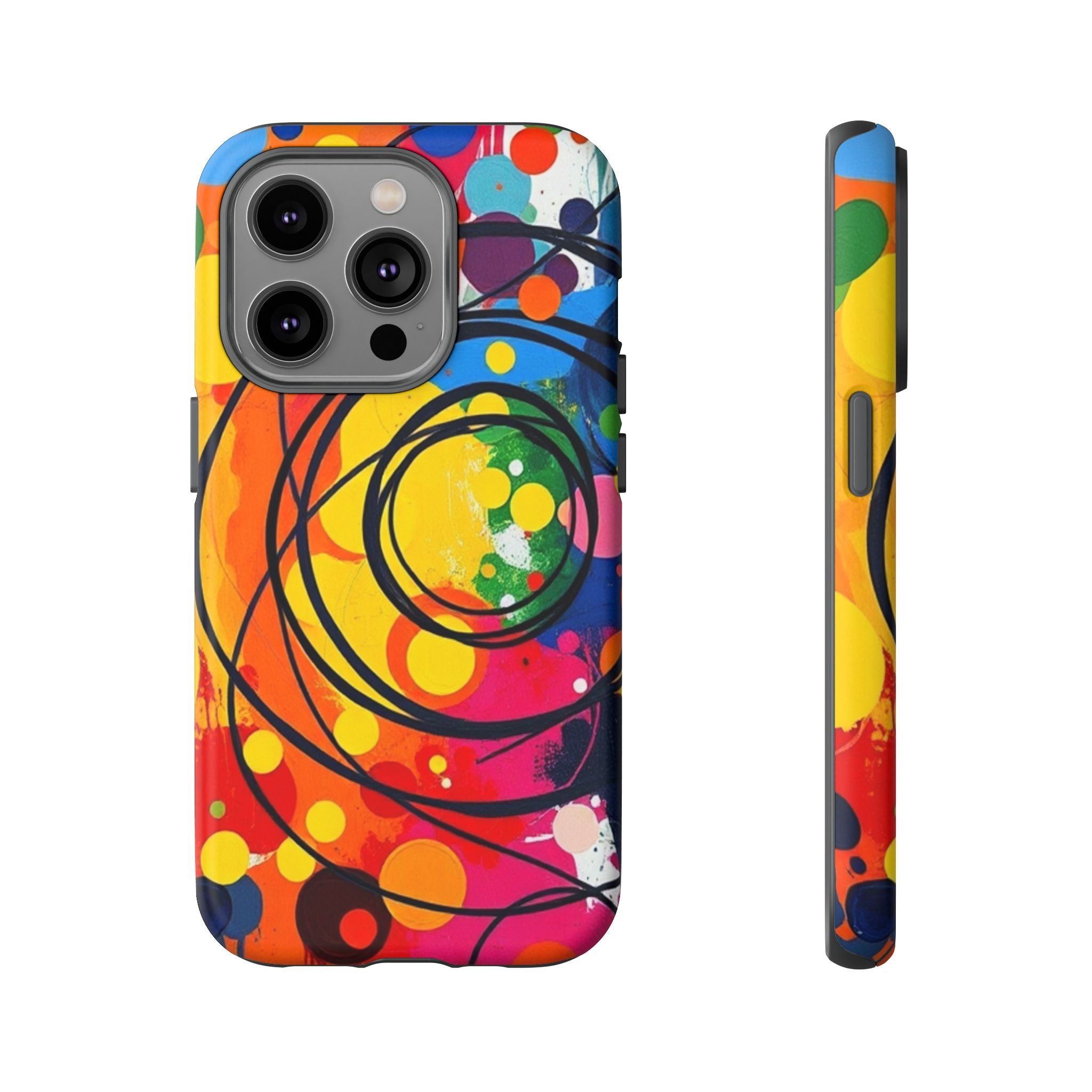 Colorful Abstract Rainbow Swirl Art Tough Case For Android & iPhone