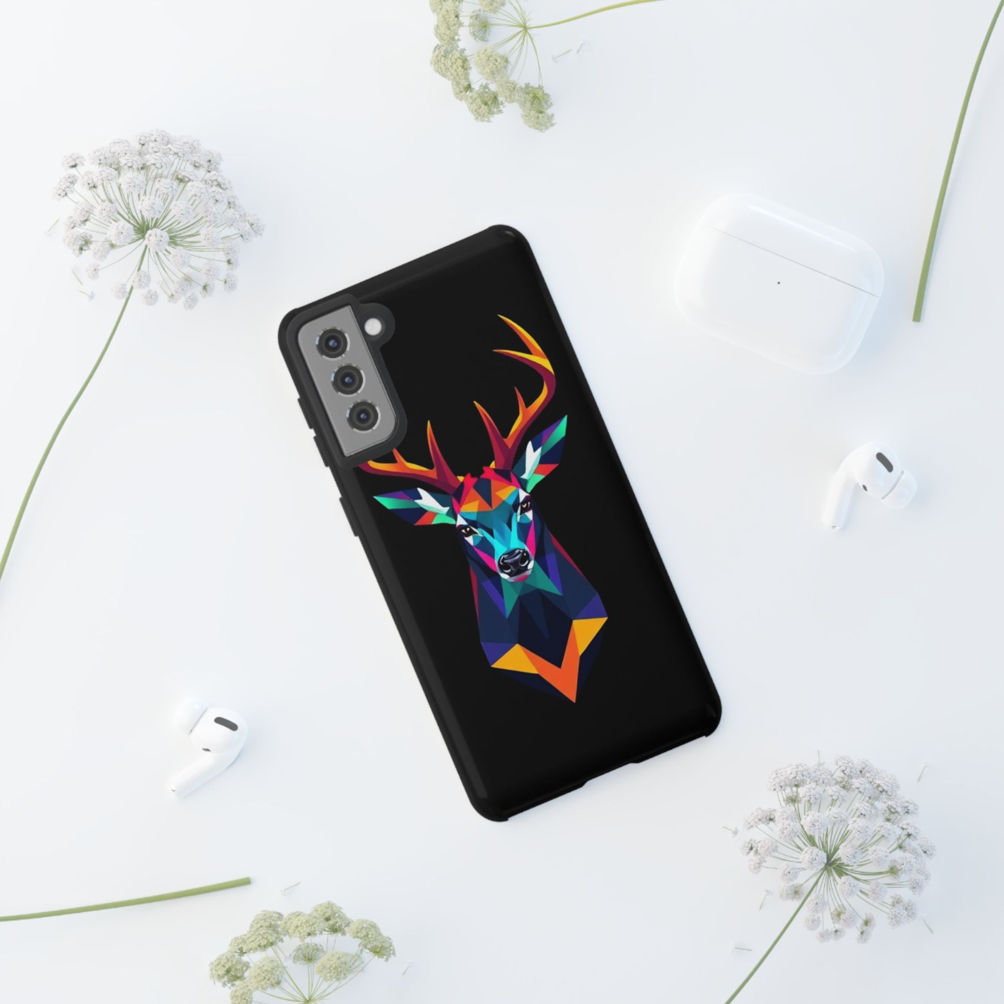 Colorful Fractal Deer Art Design Tough Case For Android & iPhone