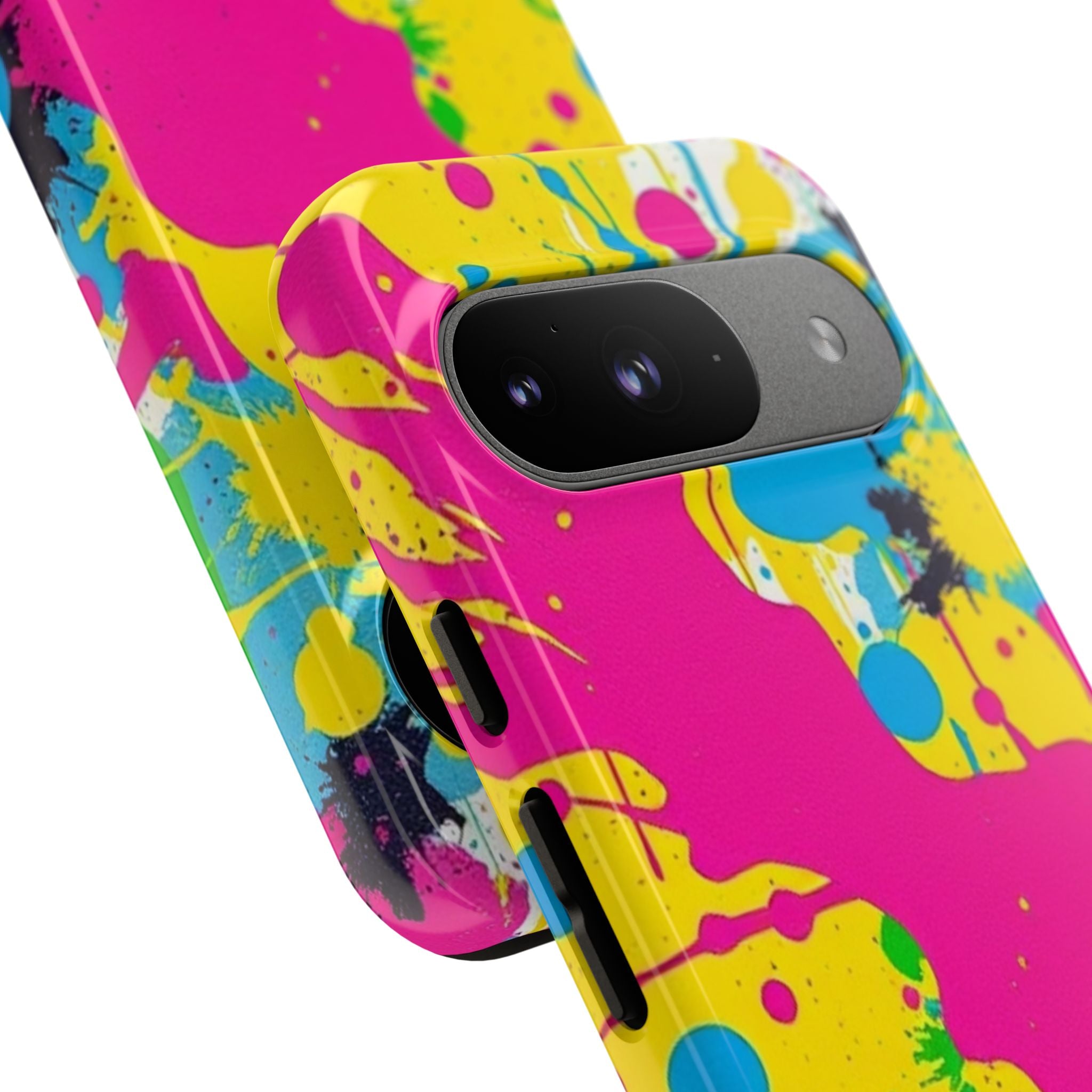Android OR iPhone Compatible Cases - Crazy Retro Color Splash Design - Unique Tough Cases