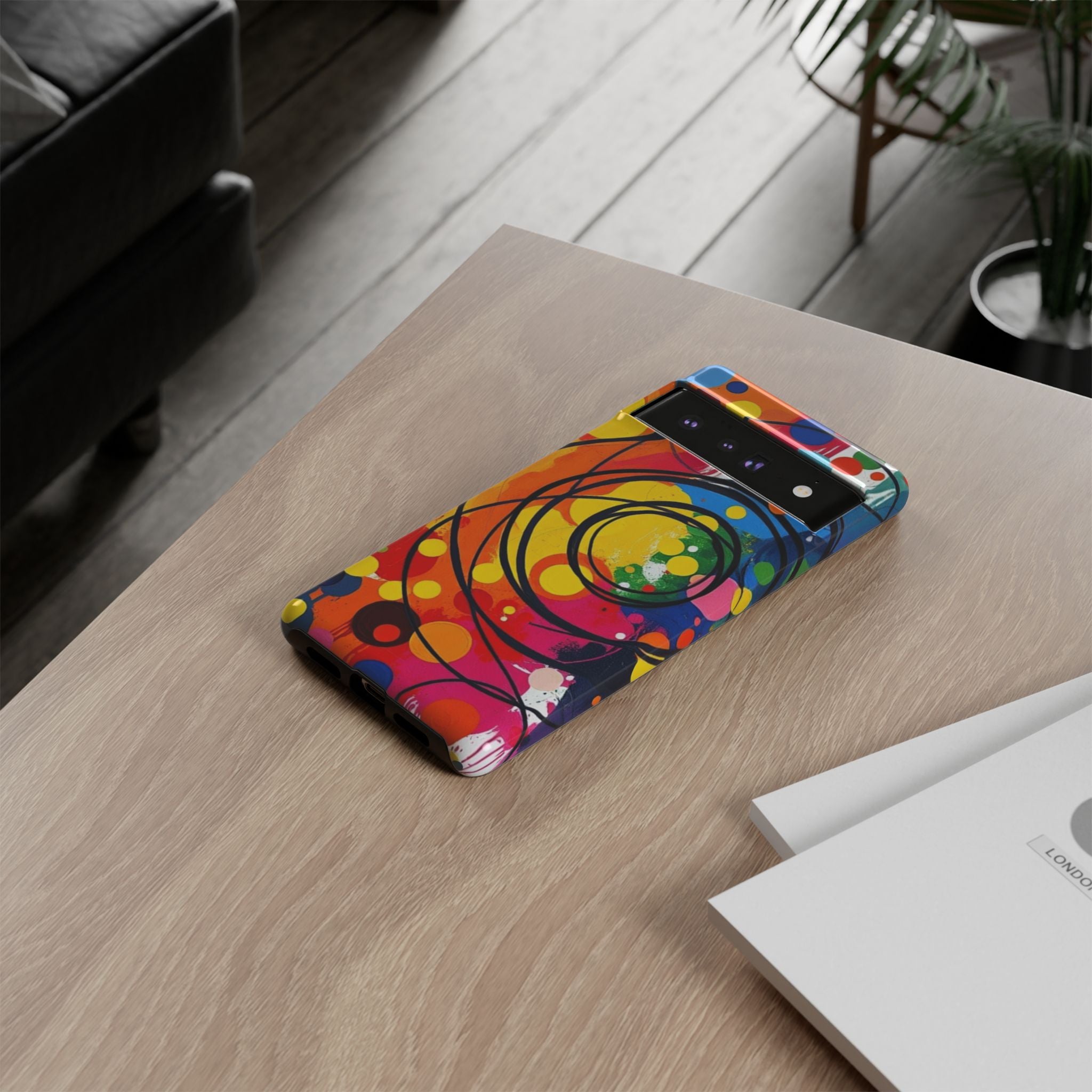 Colorful Abstract Rainbow Swirl Art Tough Case For Android & iPhone