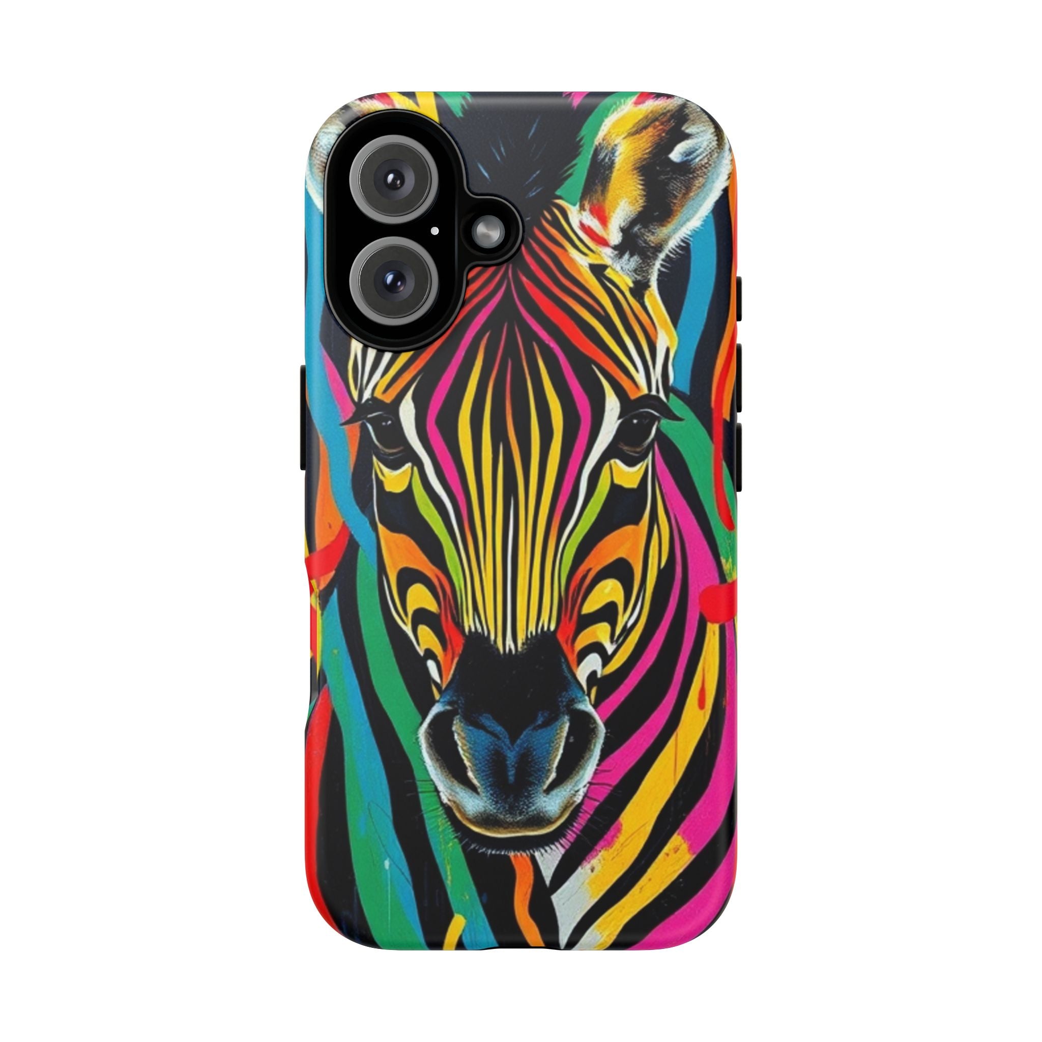Android OR iPhone Compatible Cases - Rainbow Zebra Design - Unique Tough Cases
