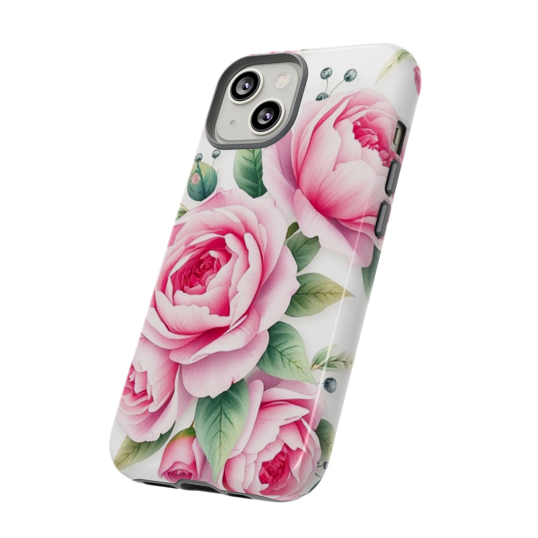 Android OR iPhone Compatible Cases - Pink Flower Design - Unique Tough Cases