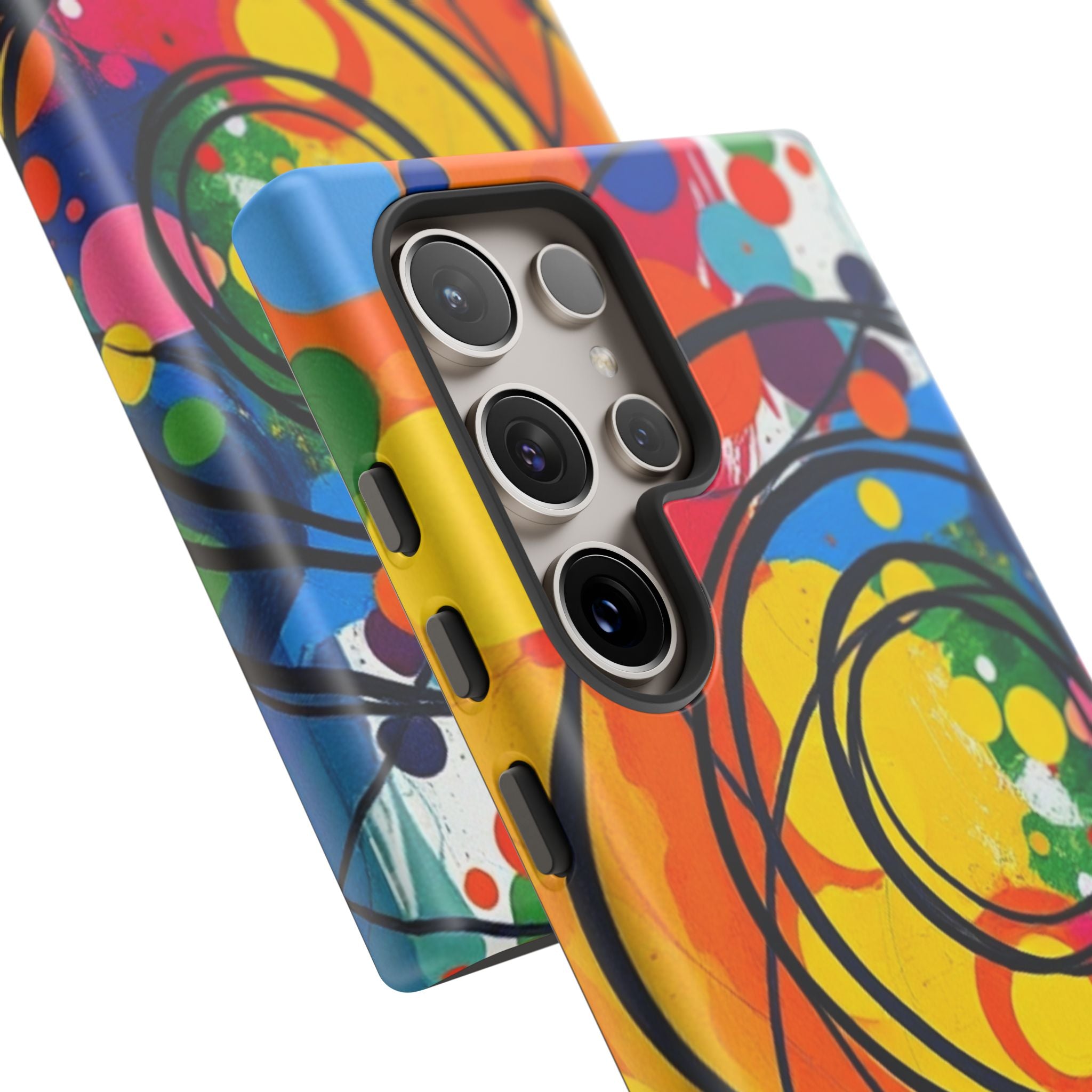 Colorful Abstract Rainbow Swirl Art Tough Case For Android & iPhone