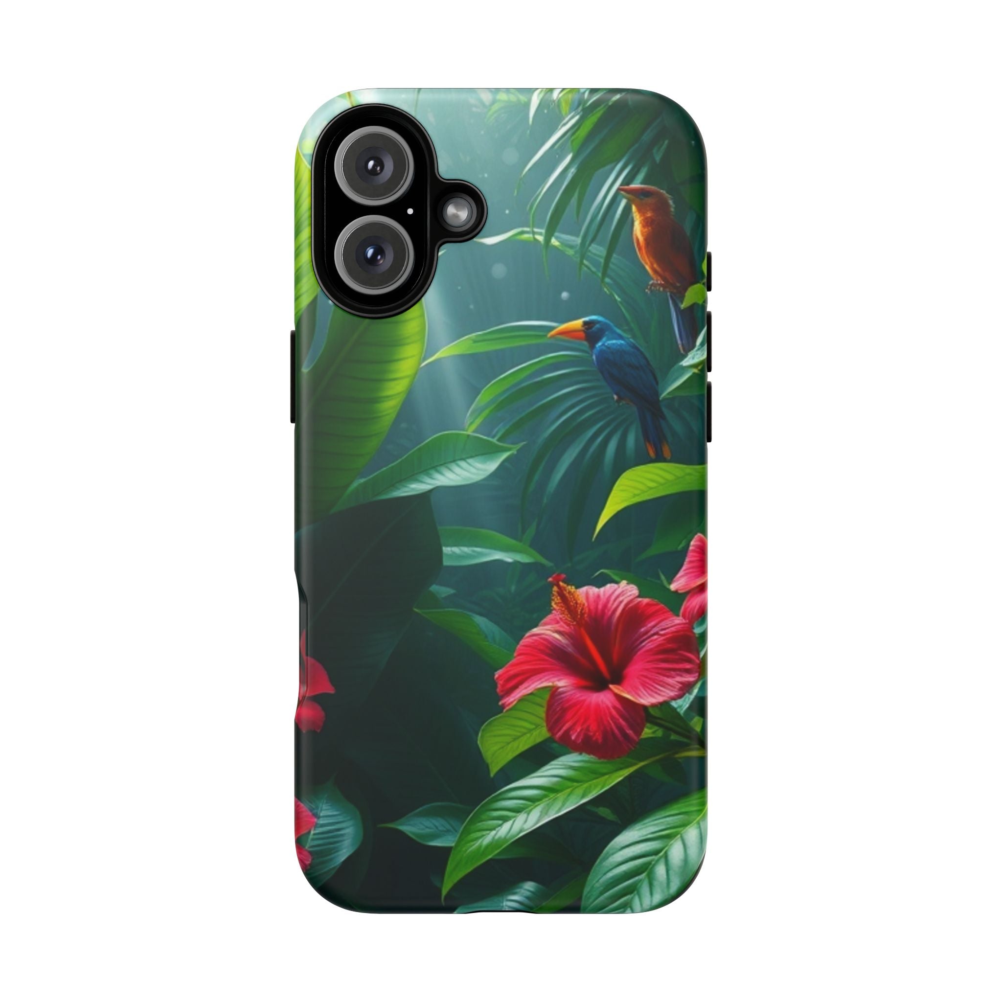Android OR iPhone Compatible Cases - Tropical Flower & Bird Design - Unique Tough Cases
