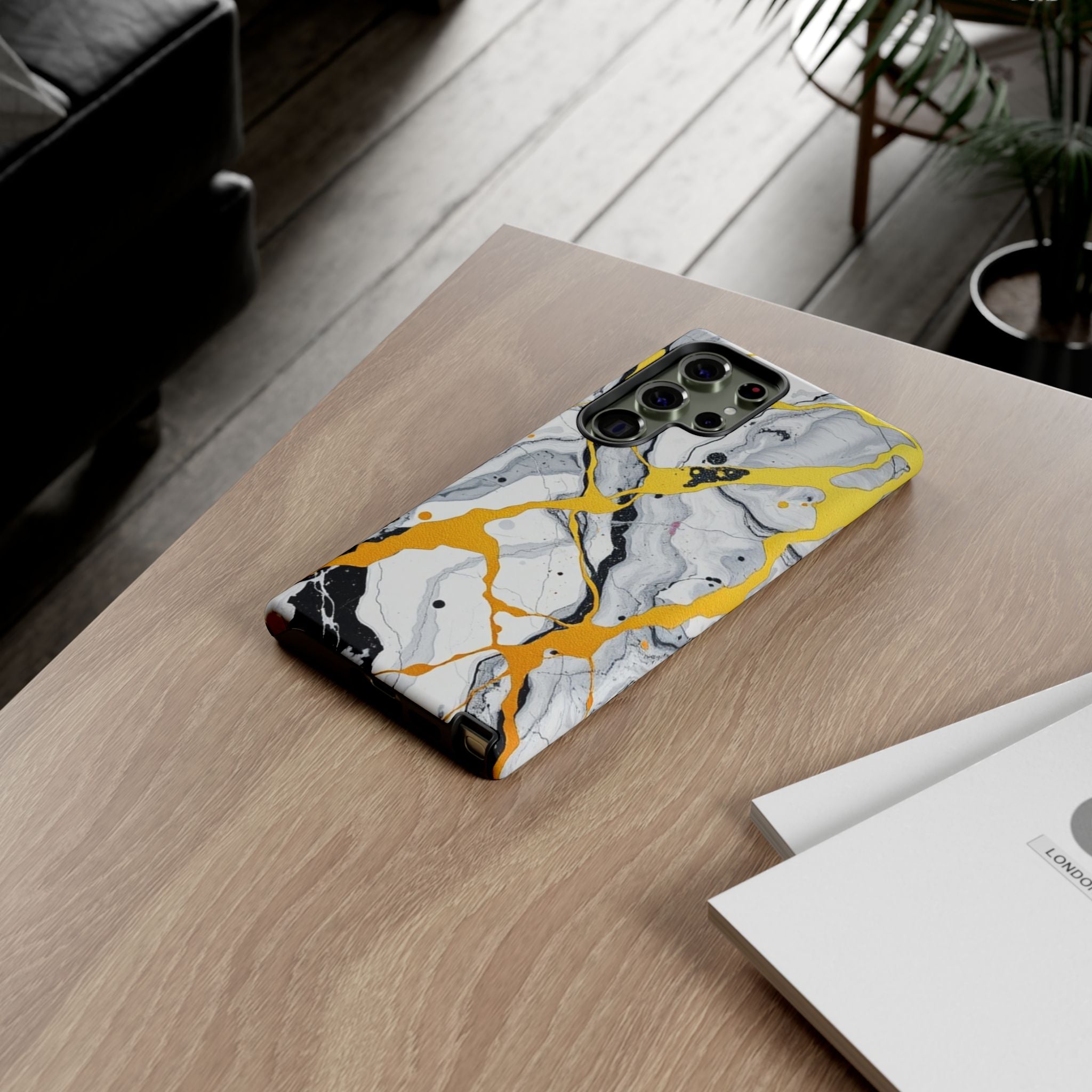 Beautiful Marble and Gold Design Tough Cases For Android & iPhone