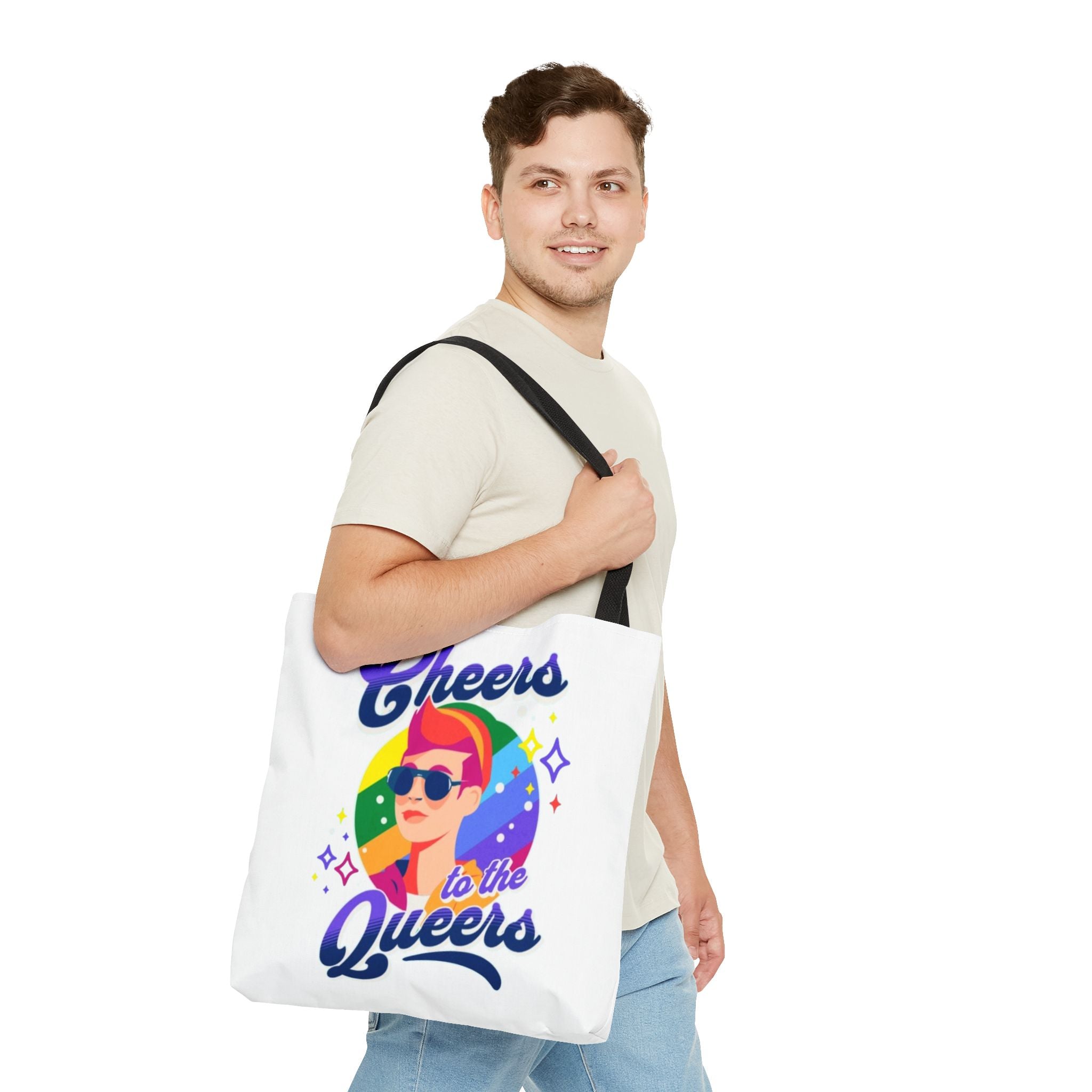 Cheers to the Queers Design LGBTQIA+ themed Tote bag
