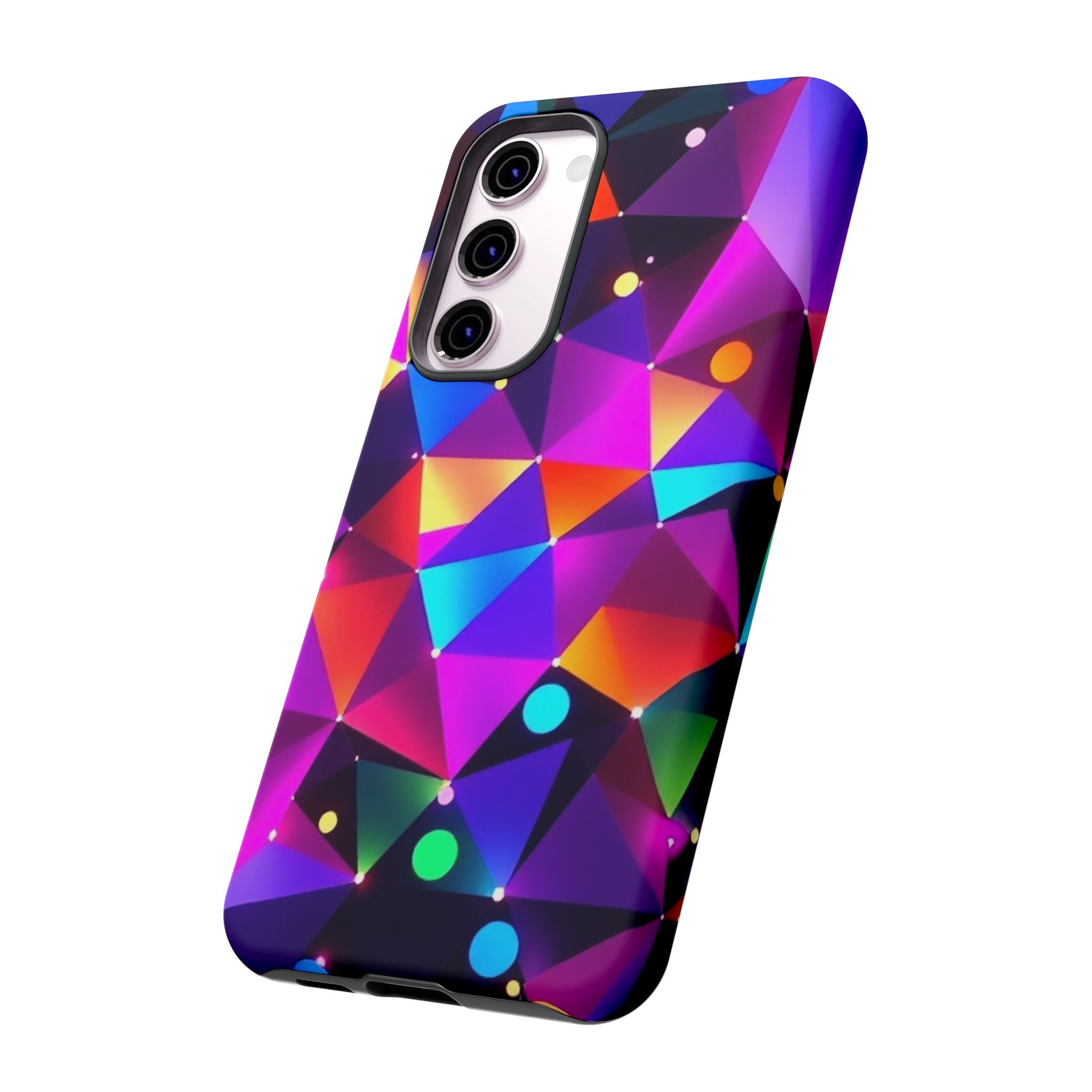 Android OR iPhone Compatible Cases - Colorful Angles Design - Unique Tough Cases