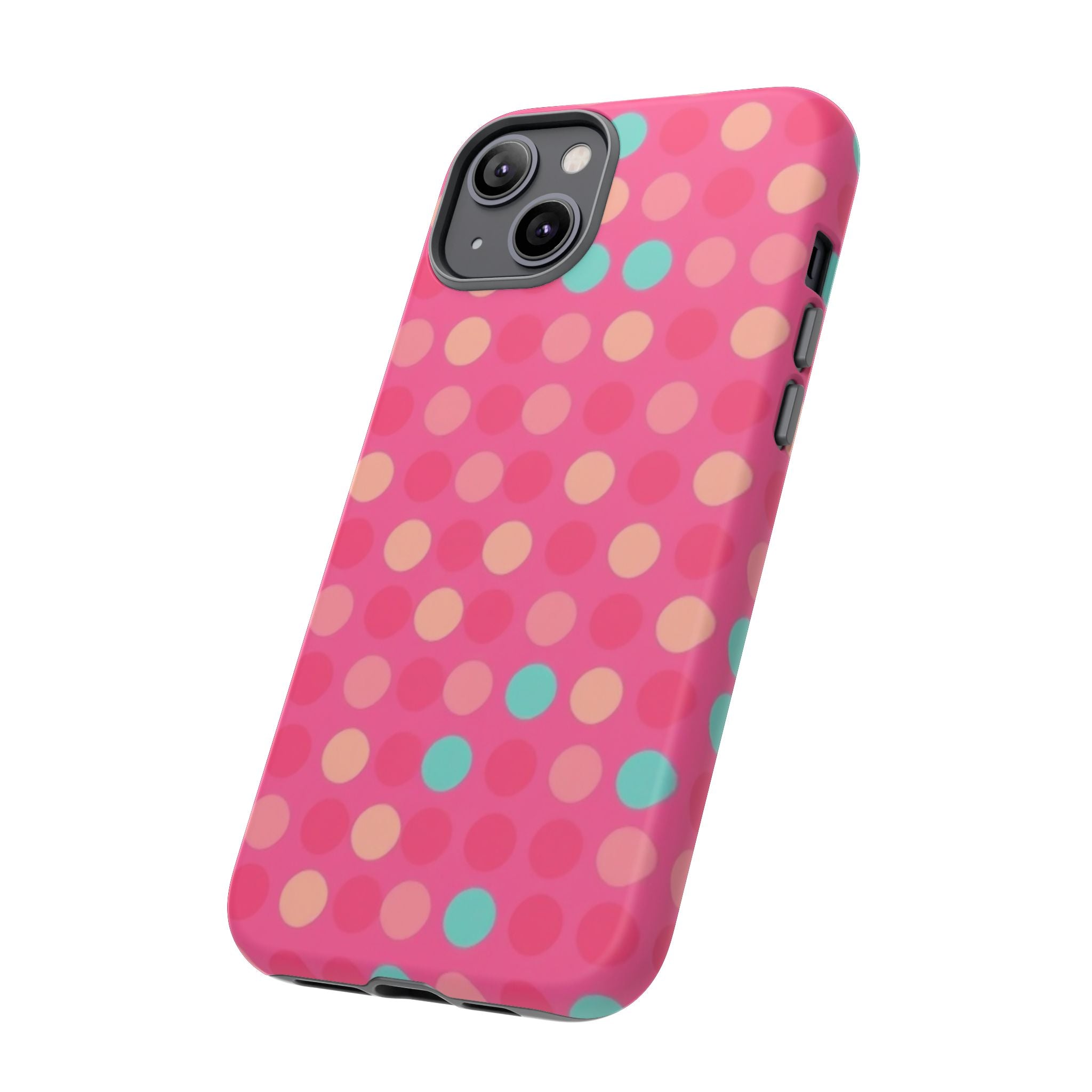 Android OR iPhone Protective Cases - Retro Polka Dots Pattern Tough Case