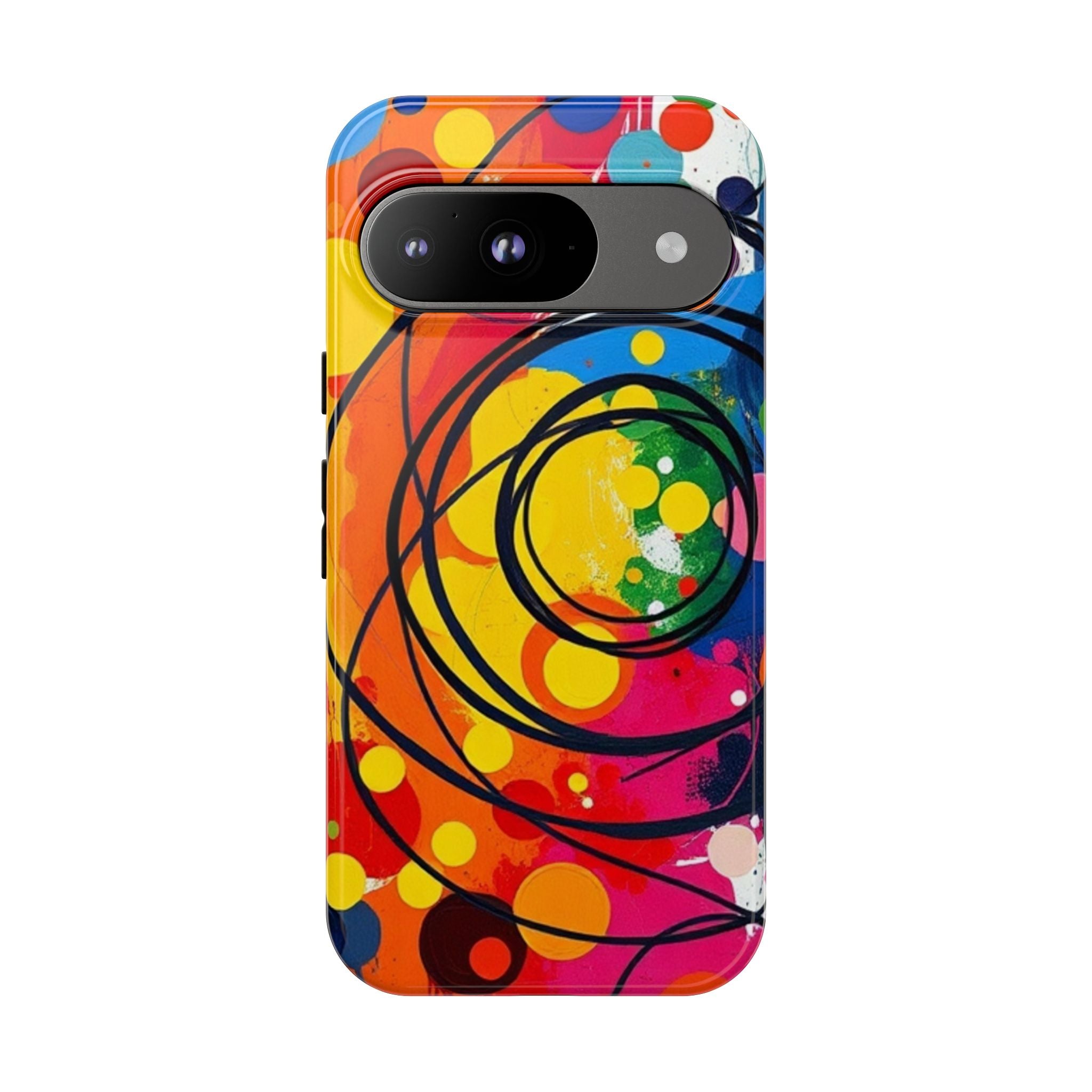 Colorful Abstract Rainbow Swirl Art Tough Case For Android & iPhone