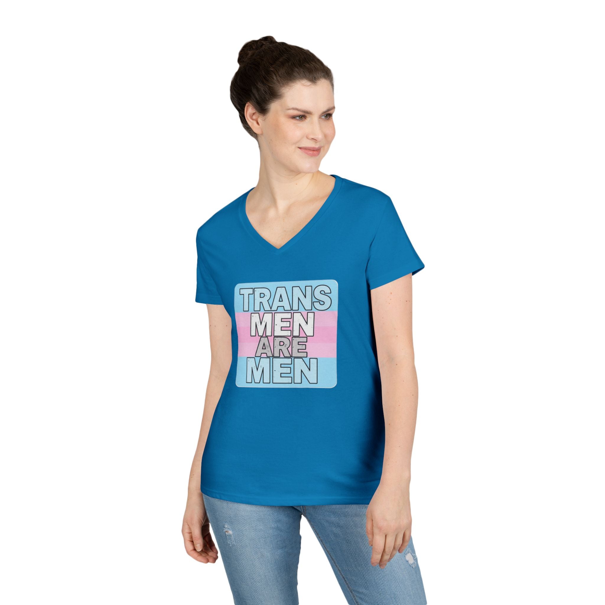Transgender Pride V-Neck T-Shirt - Empowering Message for Inclusivity