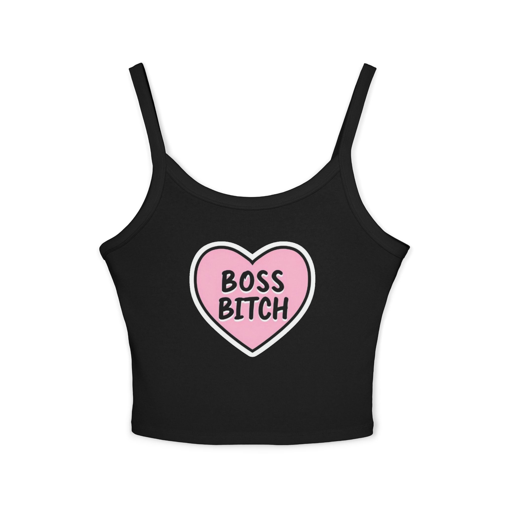 Boss Bitch Women's Spaghetti Strap Tank Top - Confident & Stylish Summer Wear - EqualiTees.Me
