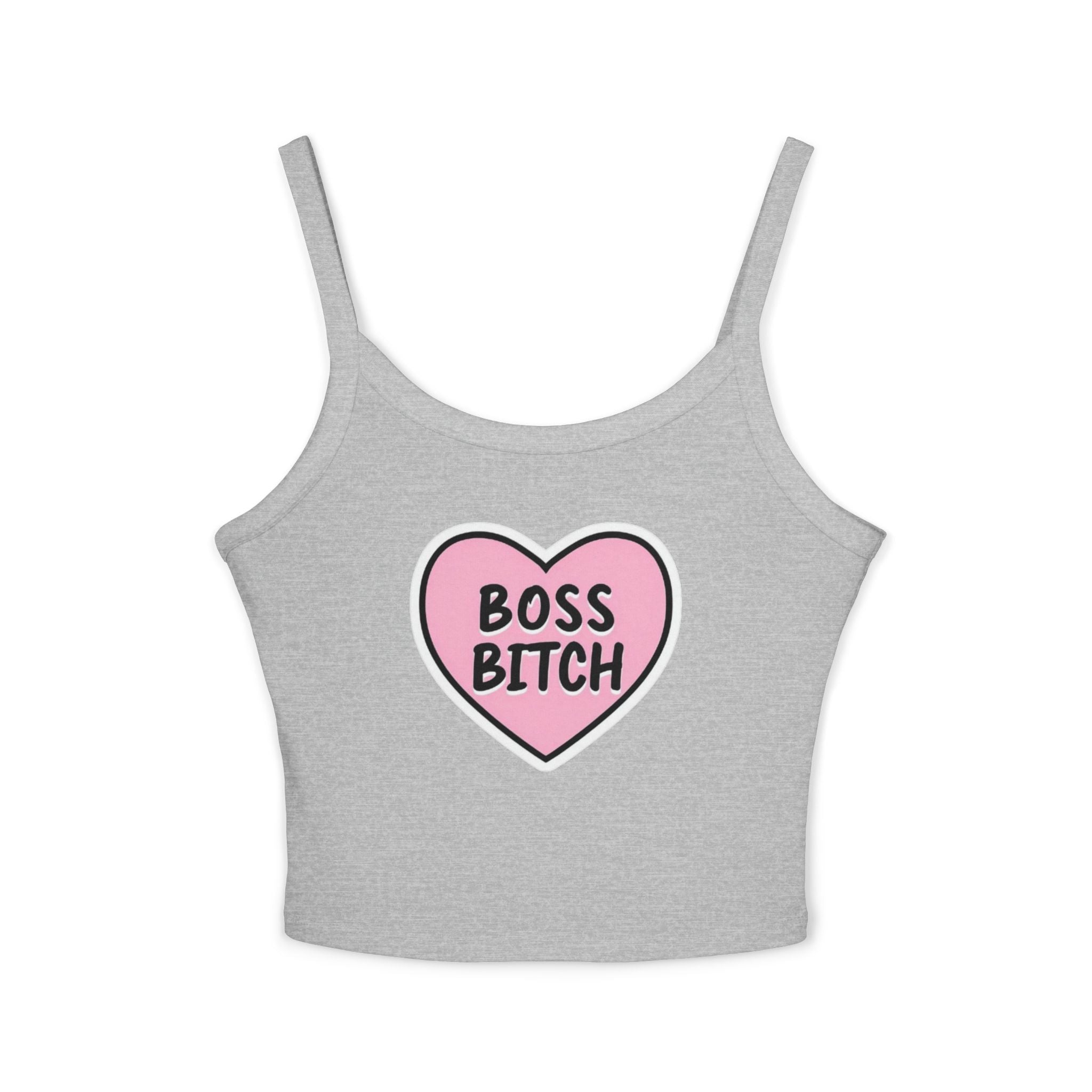 Boss Bitch Women's Spaghetti Strap Tank Top - Confident & Stylish Summer Wear - EqualiTees.Me