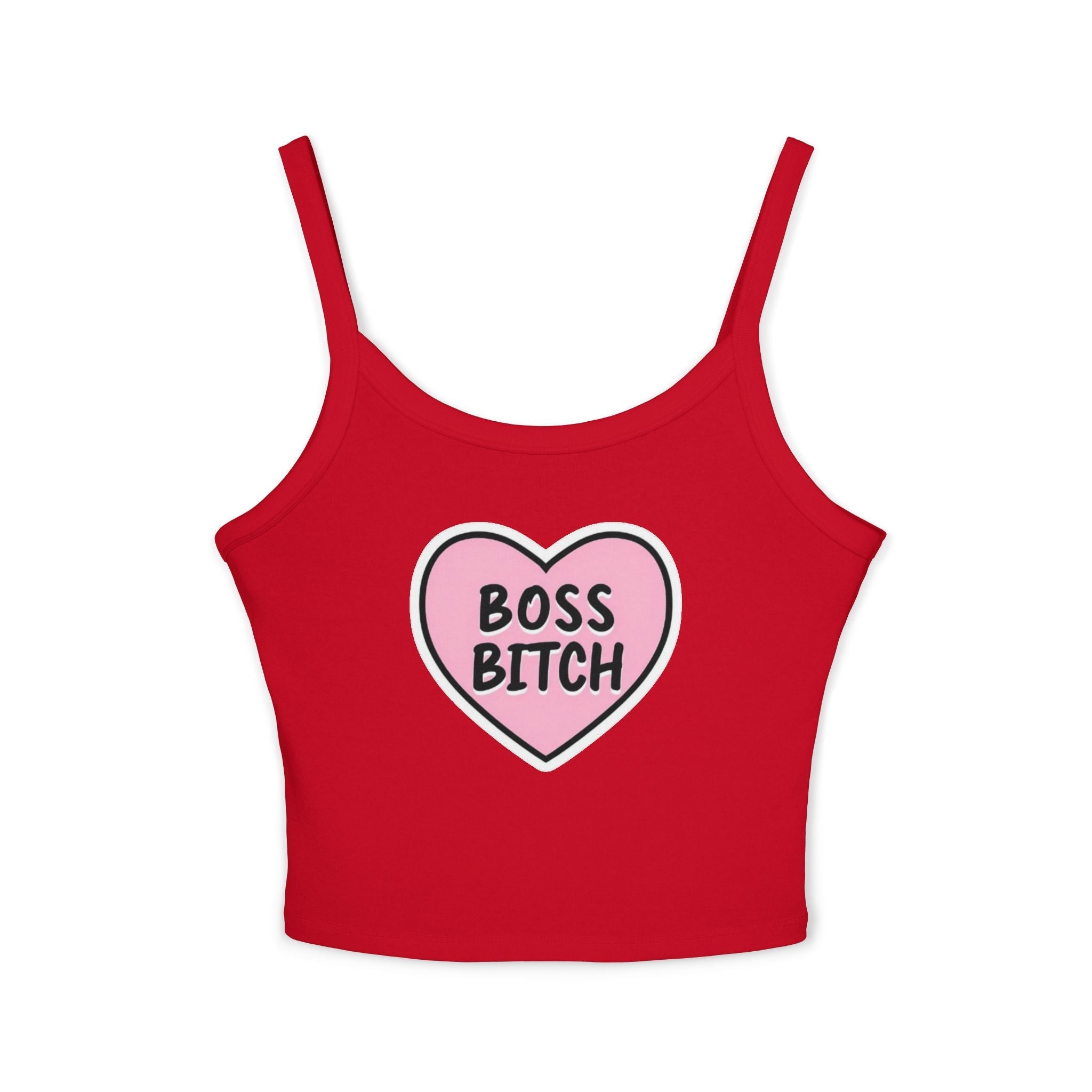 Boss Bitch Women's Spaghetti Strap Tank Top - Confident & Stylish Summer Wear - EqualiTees.Me