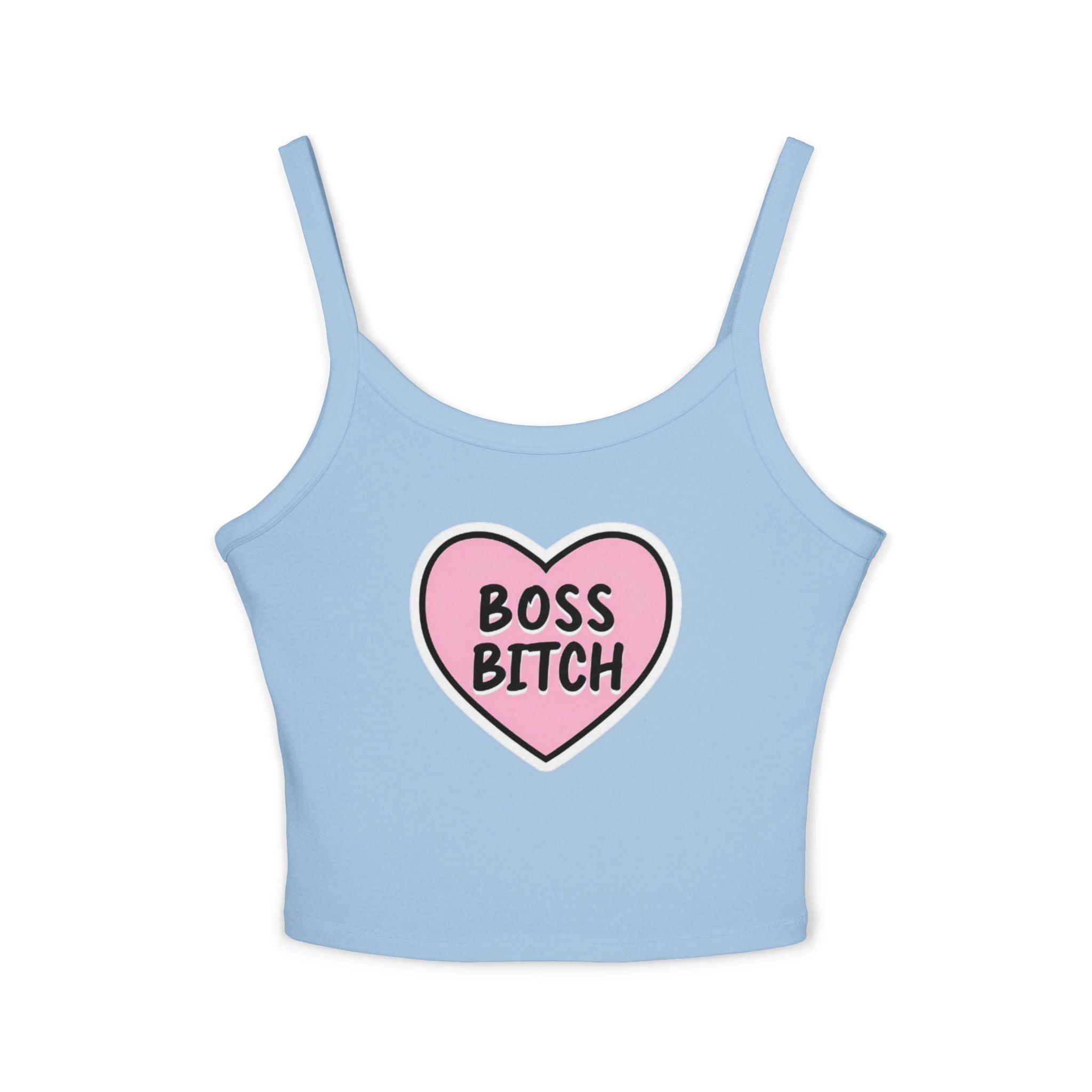 Boss Bitch Women's Spaghetti Strap Tank Top - Confident & Stylish Summer Wear - EqualiTees.Me