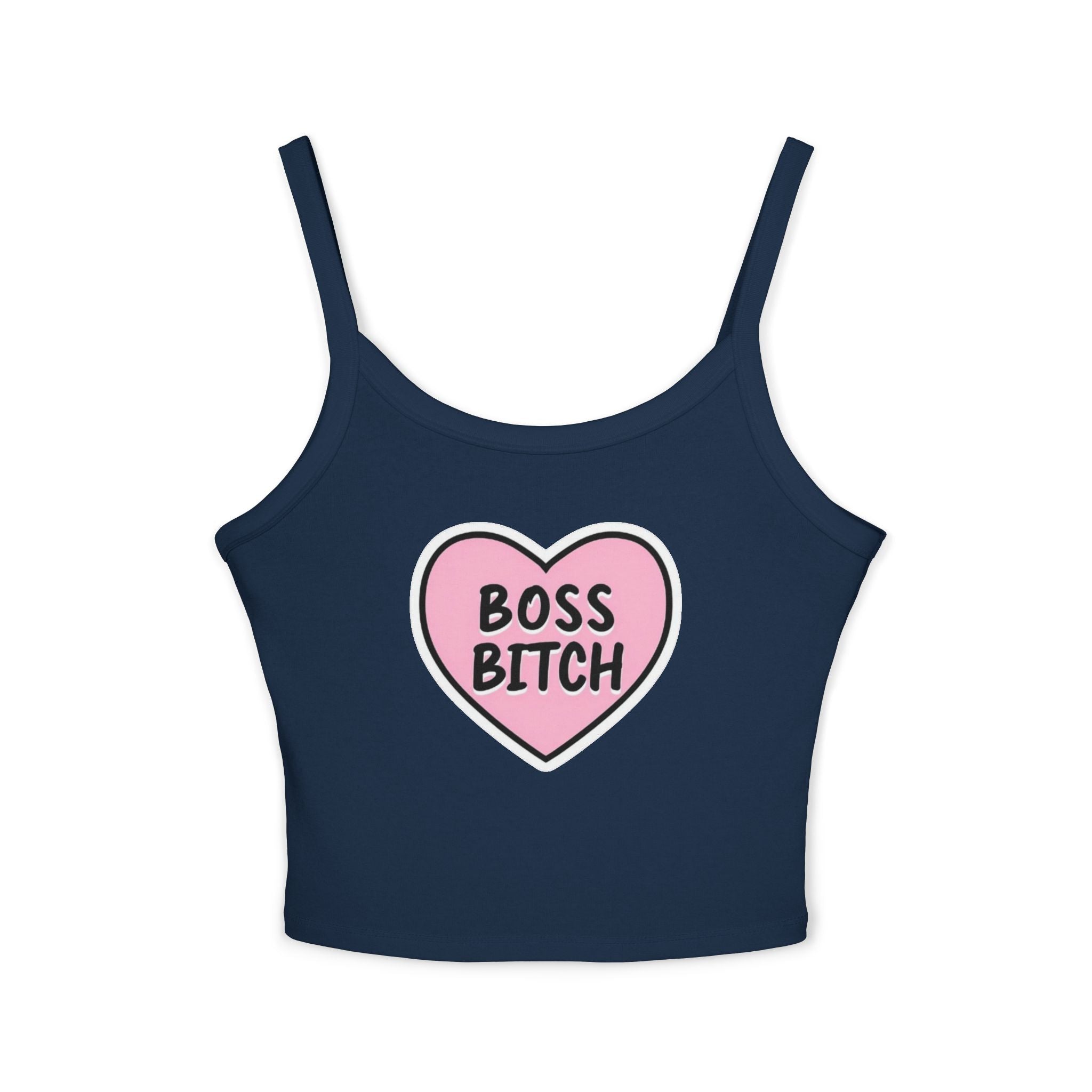Boss Bitch Women's Spaghetti Strap Tank Top - Confident & Stylish Summer Wear - EqualiTees.Me