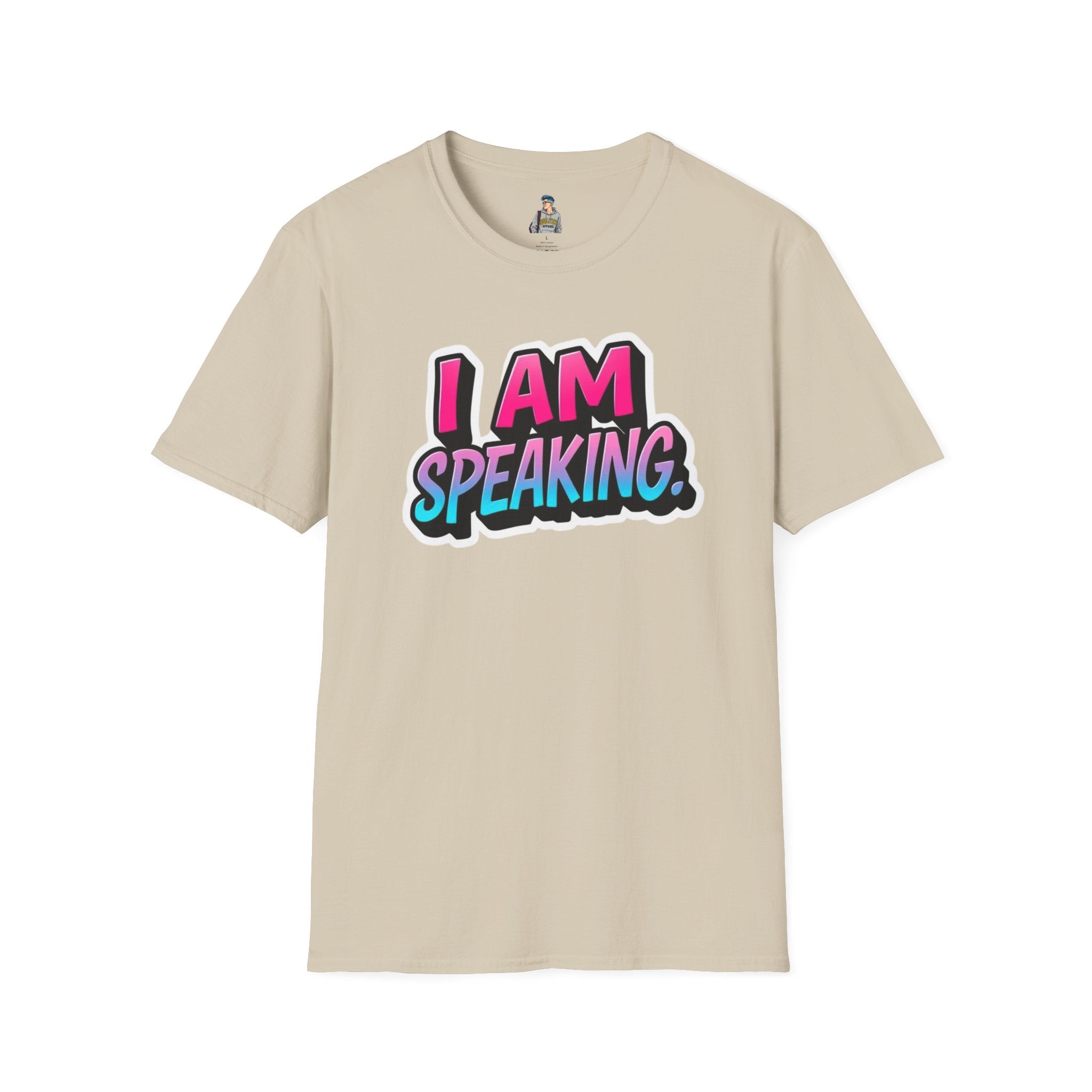 'I Am Speaking' Unisex Softstyle T-Shirt – Bold Statement Tee for Confident Voices - EqualiTees.Me