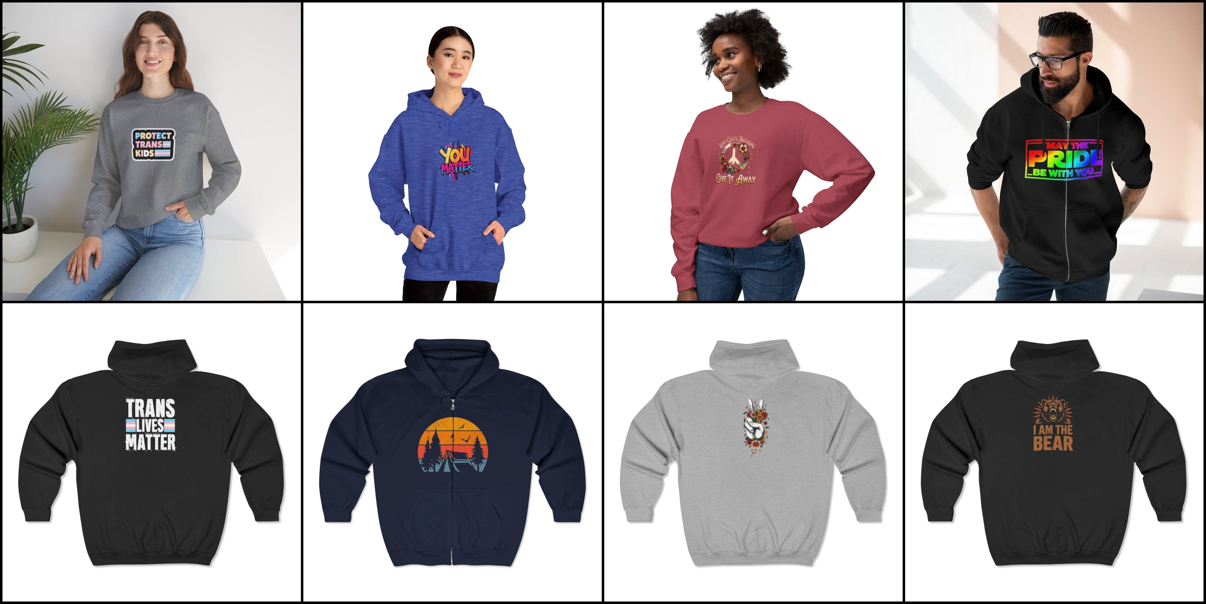Unisex Hoodies, Jackets & Long Sleeves
