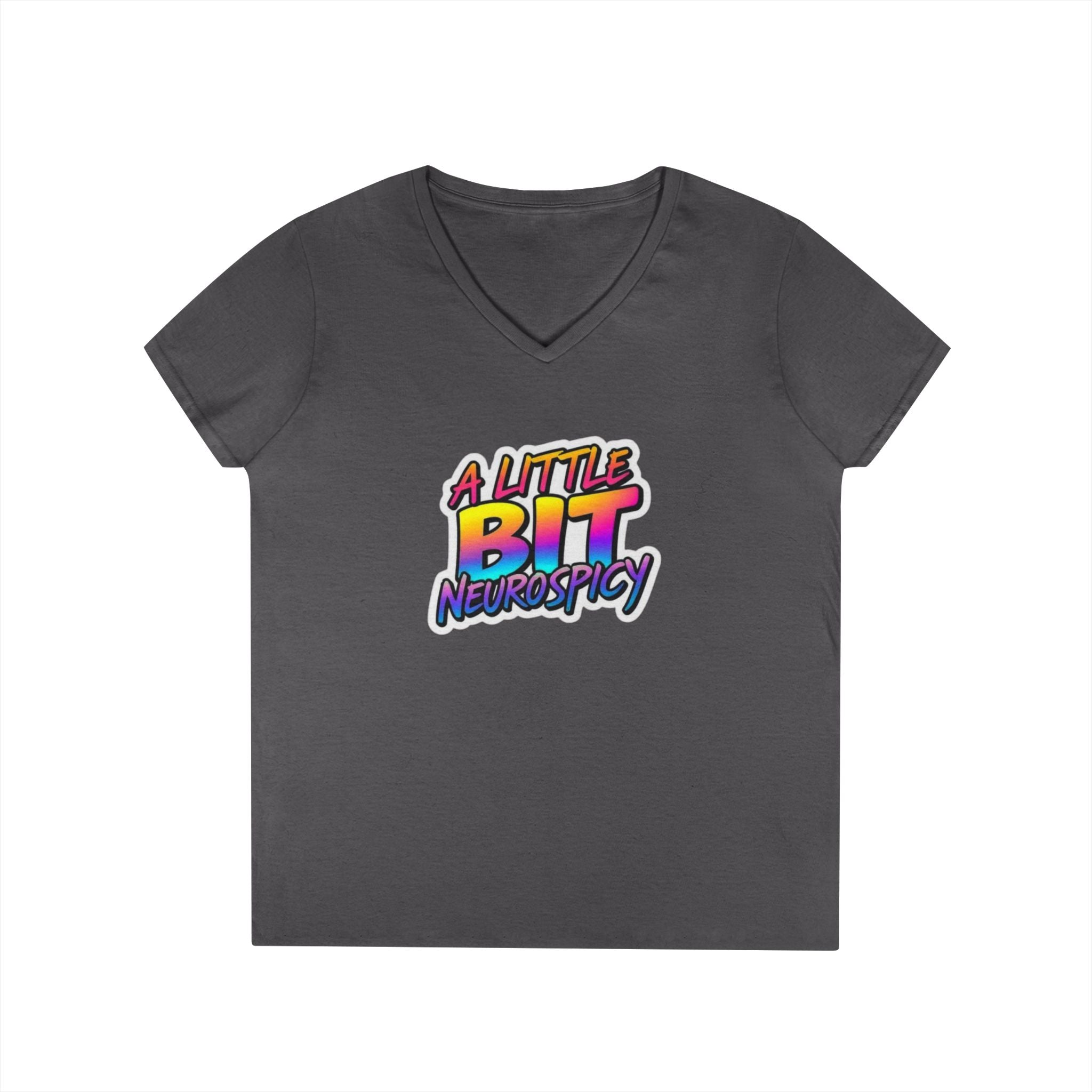 Neurospicy Ladies' V-Neck T-Shirt - Neurodivergent Awareness Design