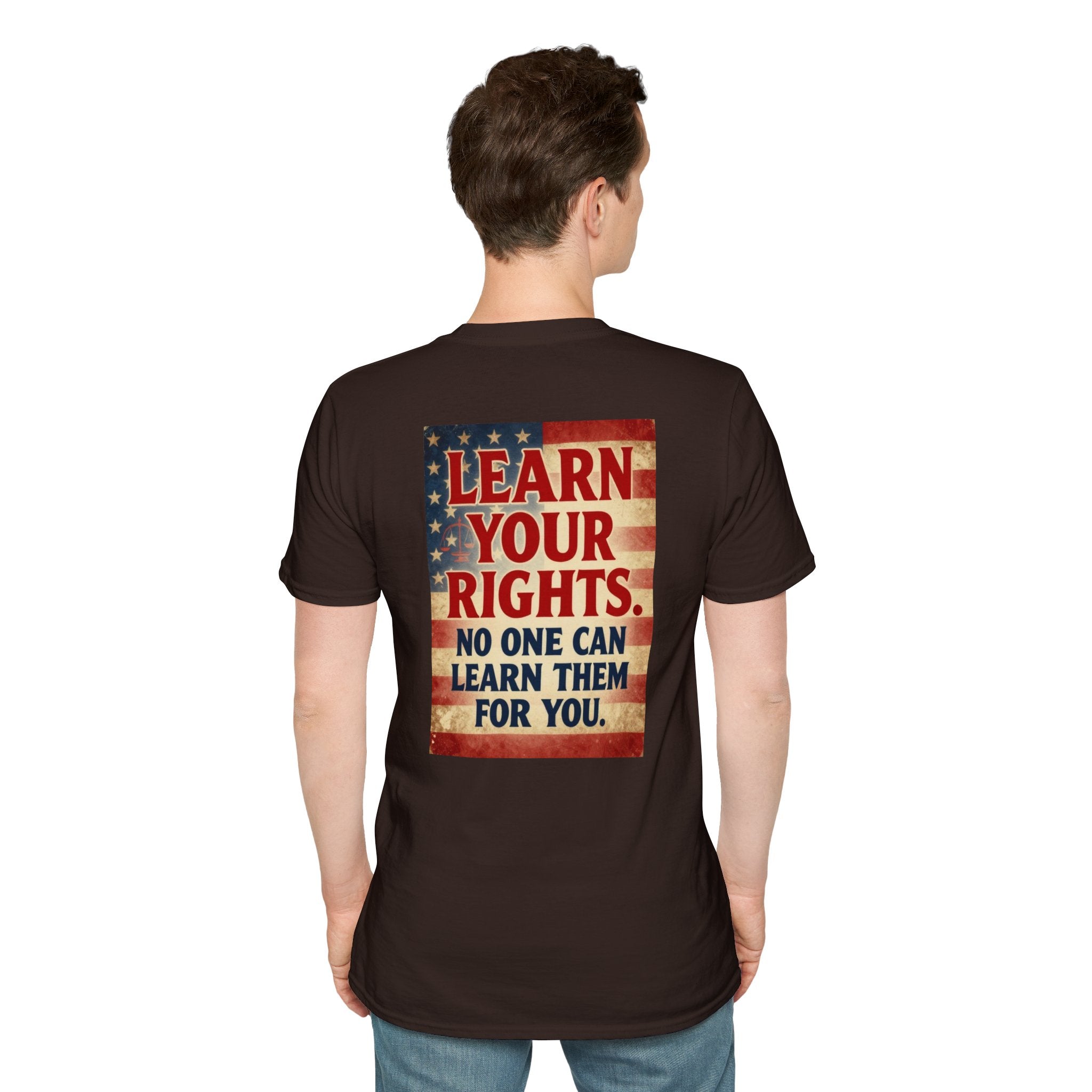Learn Your Rights T-Shirt — Patriotic American Flag Graphic Tee