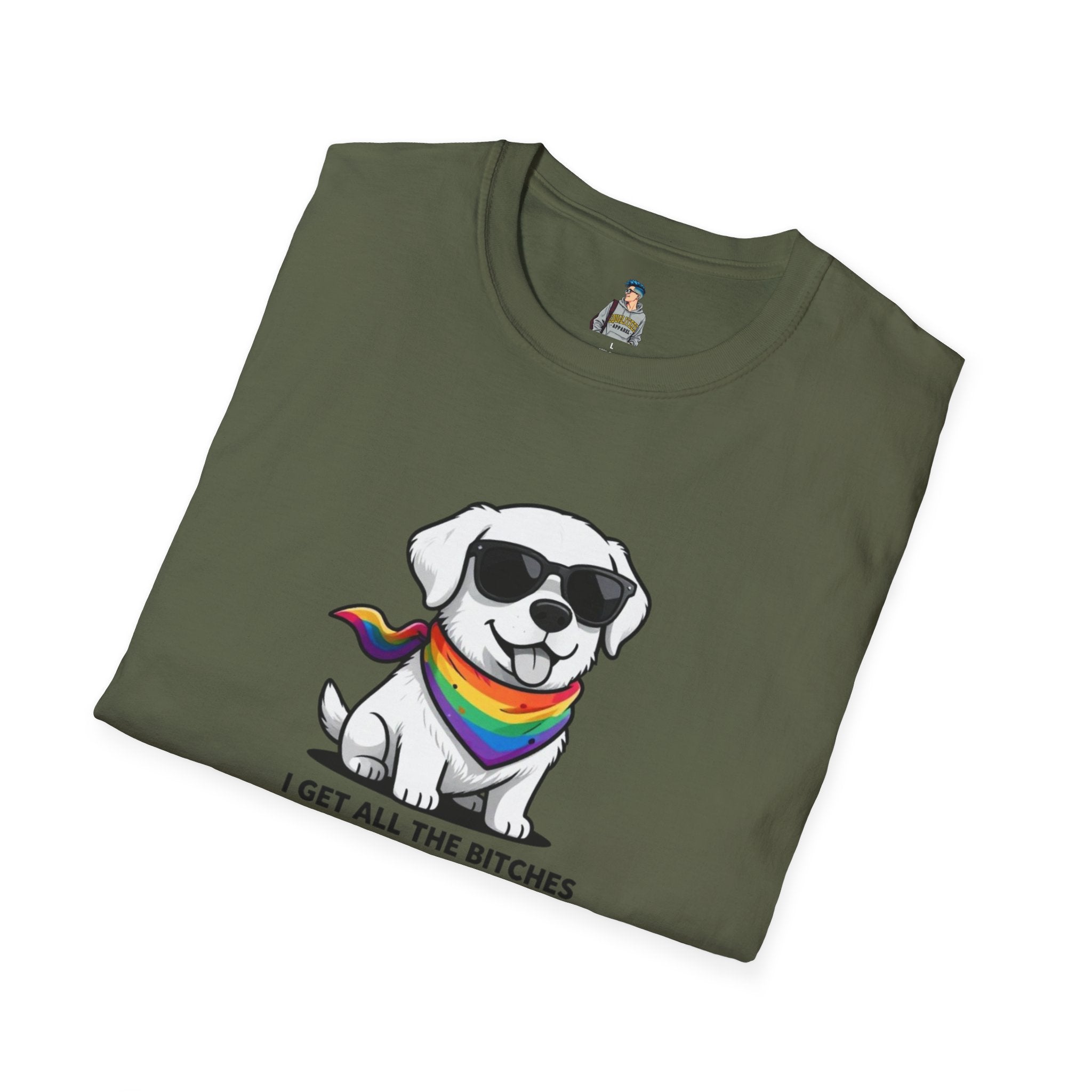 Pride Dog T‑Shirt – I Get All the Bitches