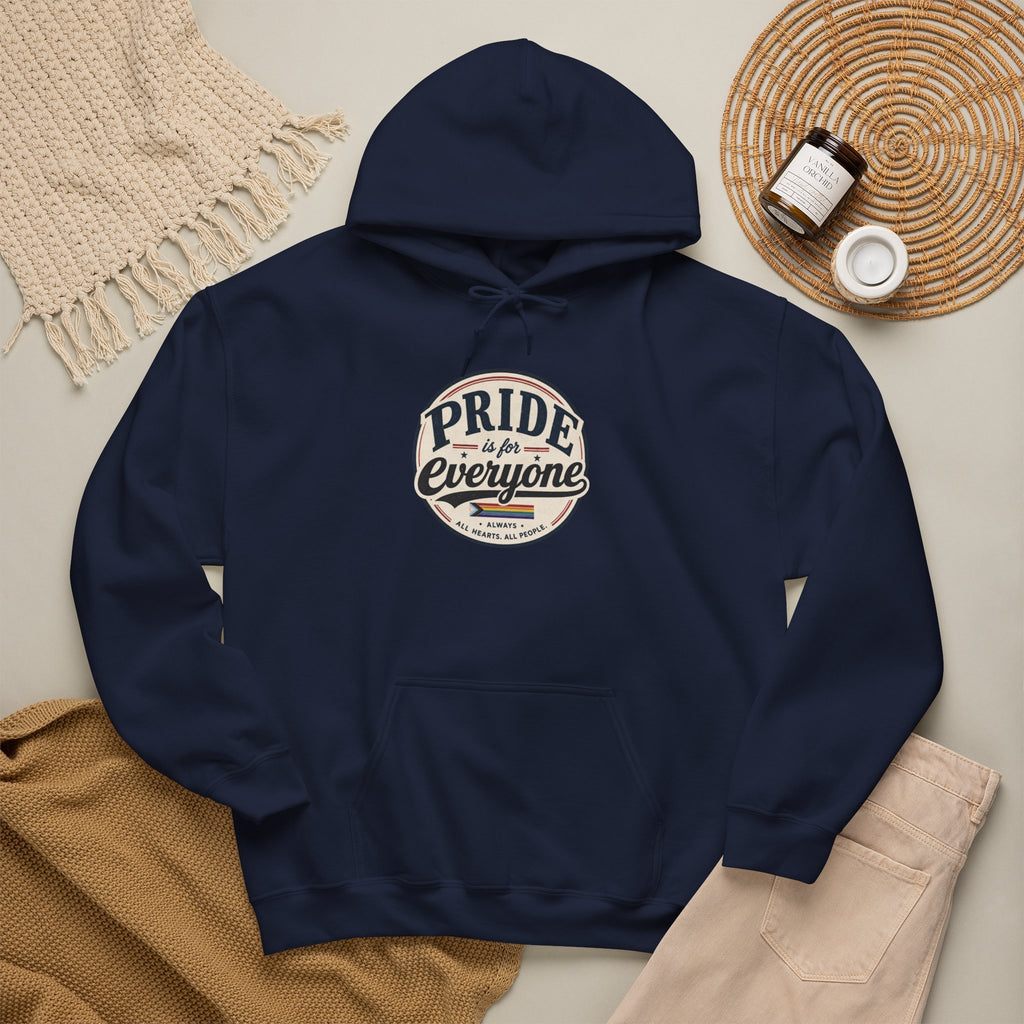 Pride Is For Everyone Pullover Hoodie — Vintage Graphic Inclusivity Sweatshirt