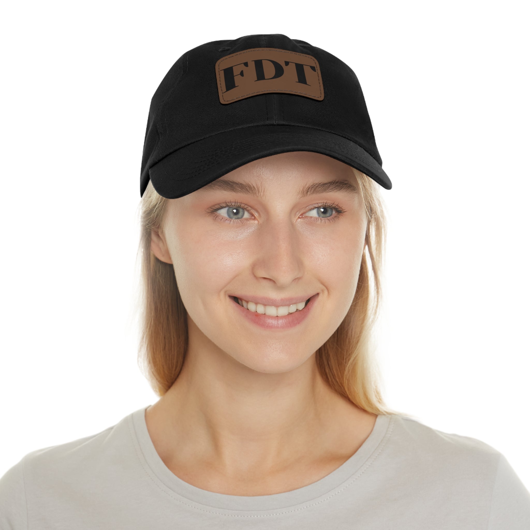 Stylish Dad Hat with FDT Leather Patch - Casual Sun Protection for Dads