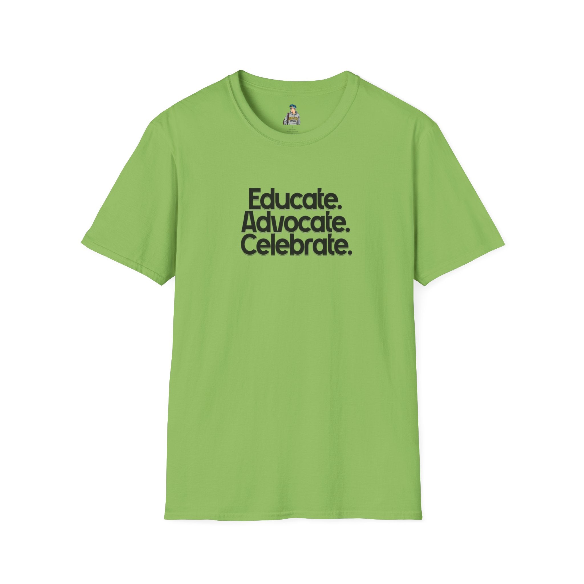 Teacher Advocate T-Shirt - Subtle Pride Educate Advocate Celebrate Design - EqualiTees.Me