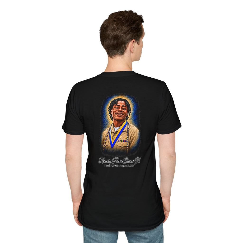 Portrait Front and Back - In Memory of Pierre Damas Bel T-Shirt