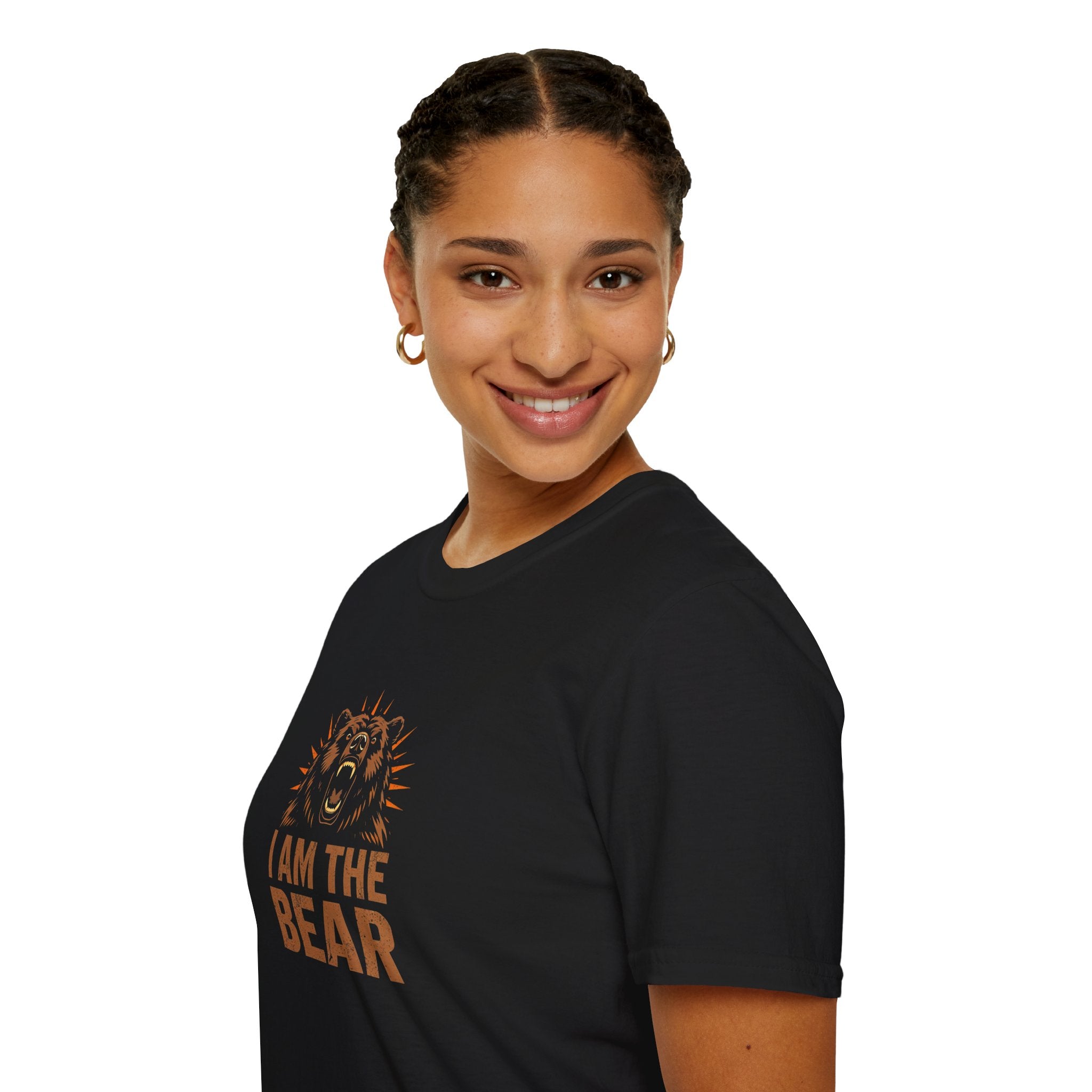 I Am The Bear, Strong Men Respect Women Unisex Softstyle T-Shirt