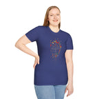 Abstract Rainbow Splatter Face Tee
