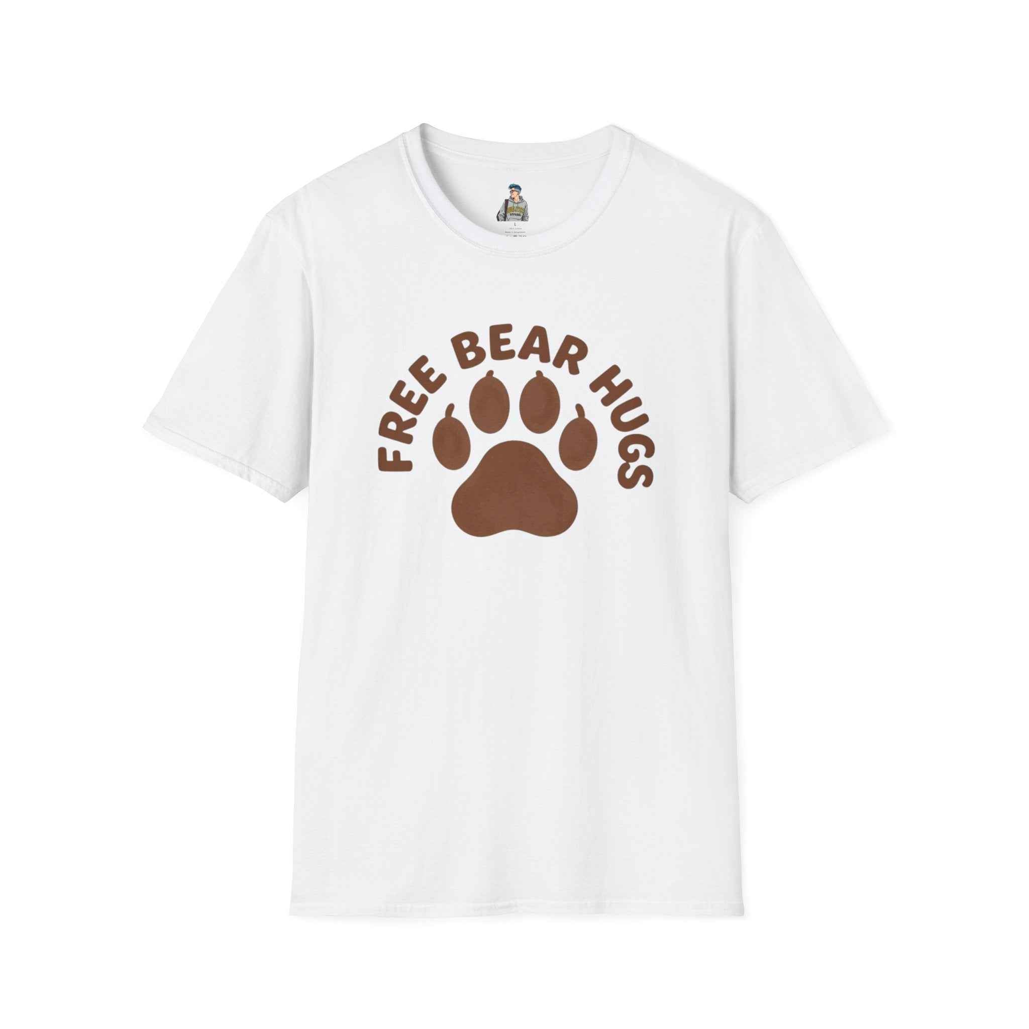 Free Bear Hugs T-Shirt — Cute Paw Print Wildlife Tee