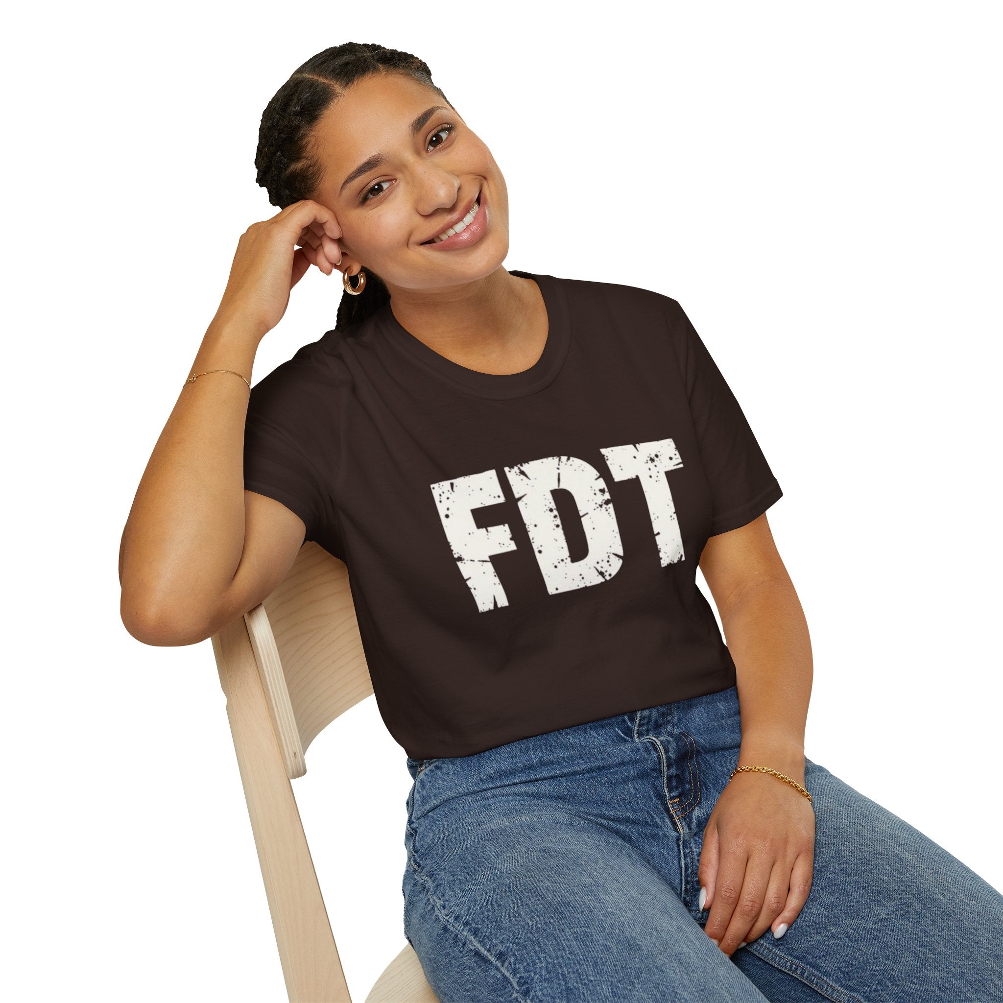 FDT Distressed Graphic T‑Shirt — Bold Statement Tee