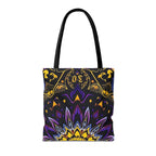 Purple & Yellow Design Tote Bag
