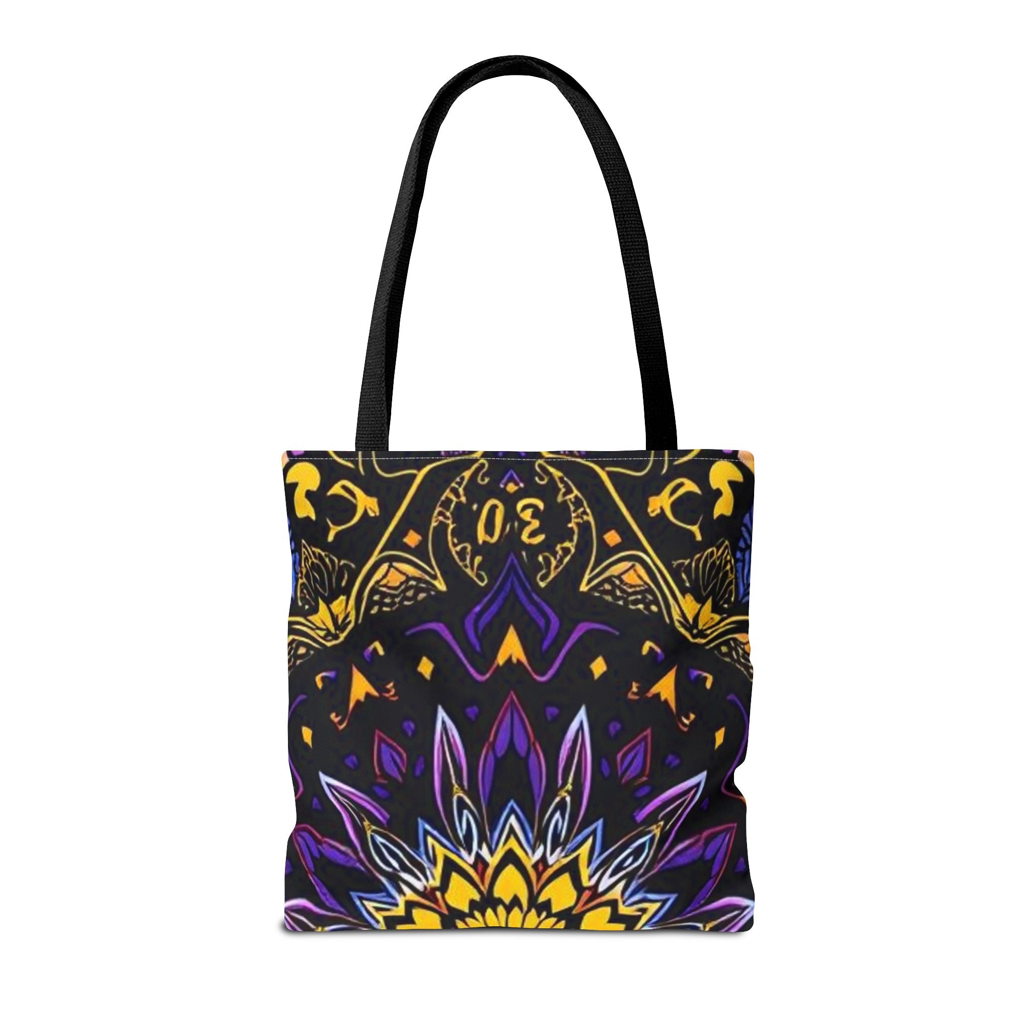 Purple & Yellow Design Tote Bag