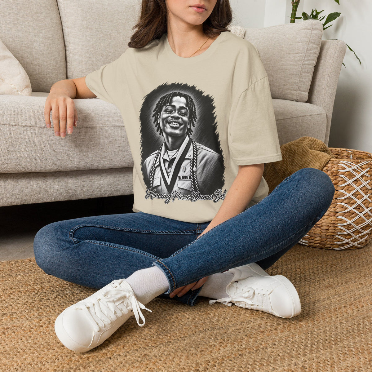 Smiling Portrait Front - In Memory of Pierre Damas Bel T-Shirt