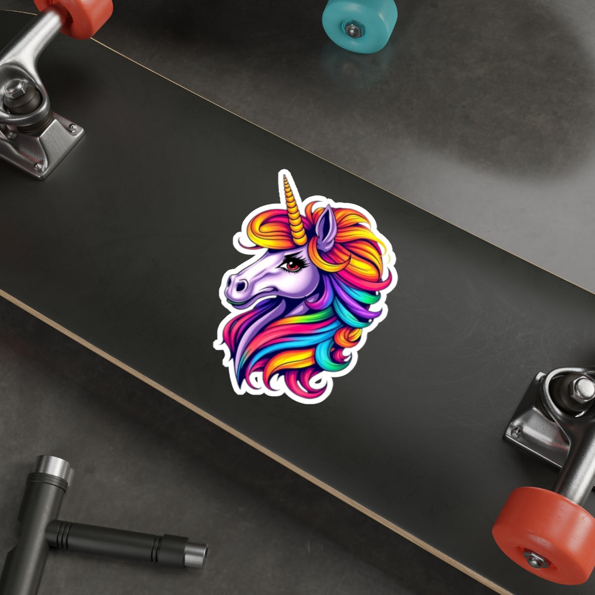 Die-Cut Stickers Purple Unicorn