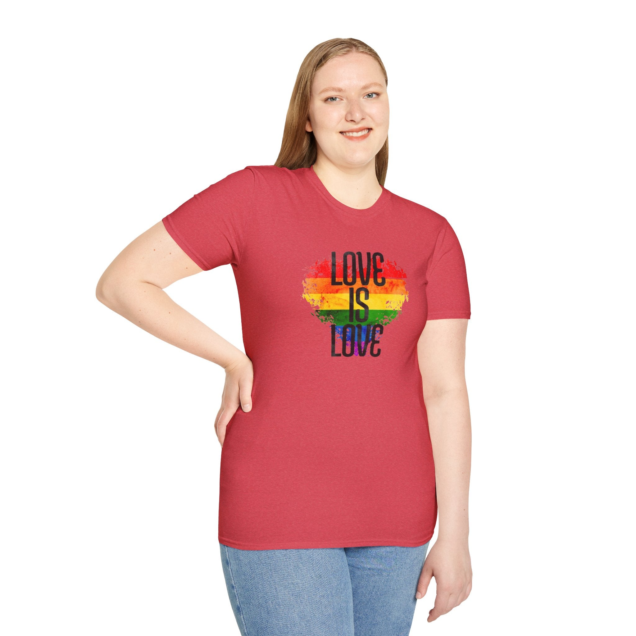 Pride Love Is Love Unisex Softstyle T-Shirt - EqualiTees.Me