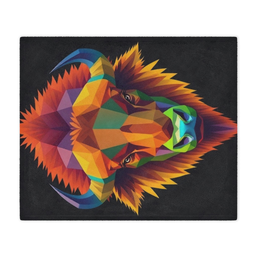Fractal Bison Microfiber Blanket