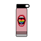 Rainbow Heart  Tongue 32oz Water Bottle - LGBTQ+ Pride Water Flask