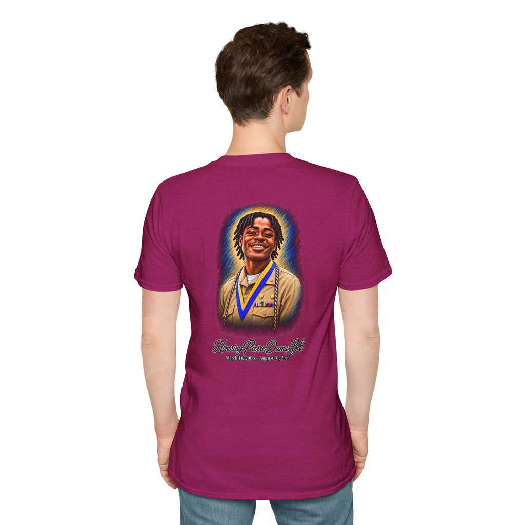 Portrait Front and Back - In Memory of Pierre Damas Bel T-Shirt