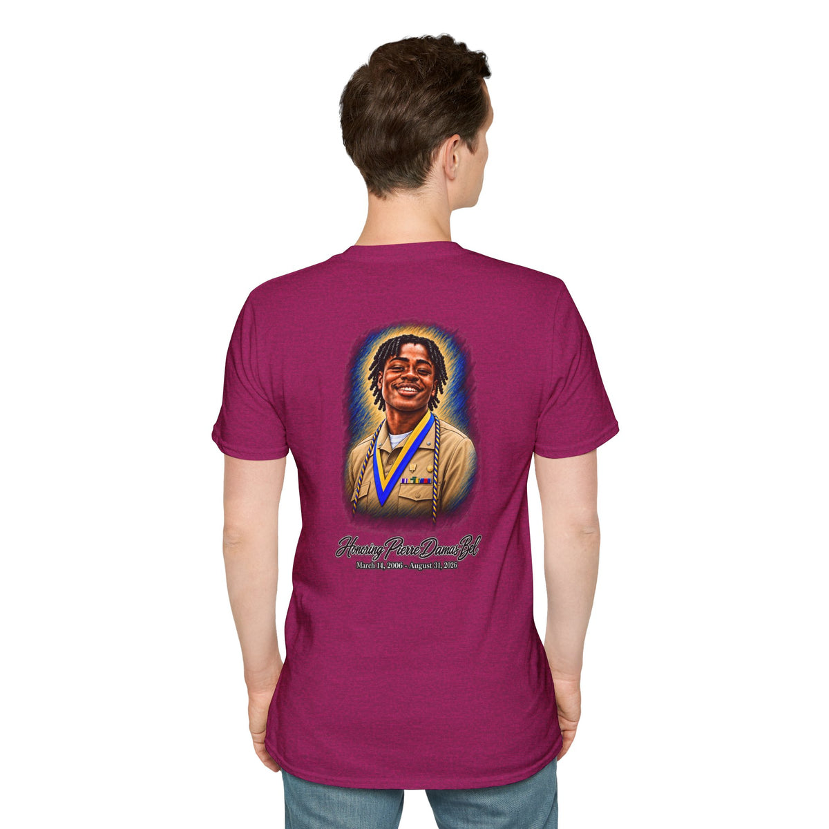 Portrait Front and Back - In Memory of Pierre Damas Bel T-Shirt