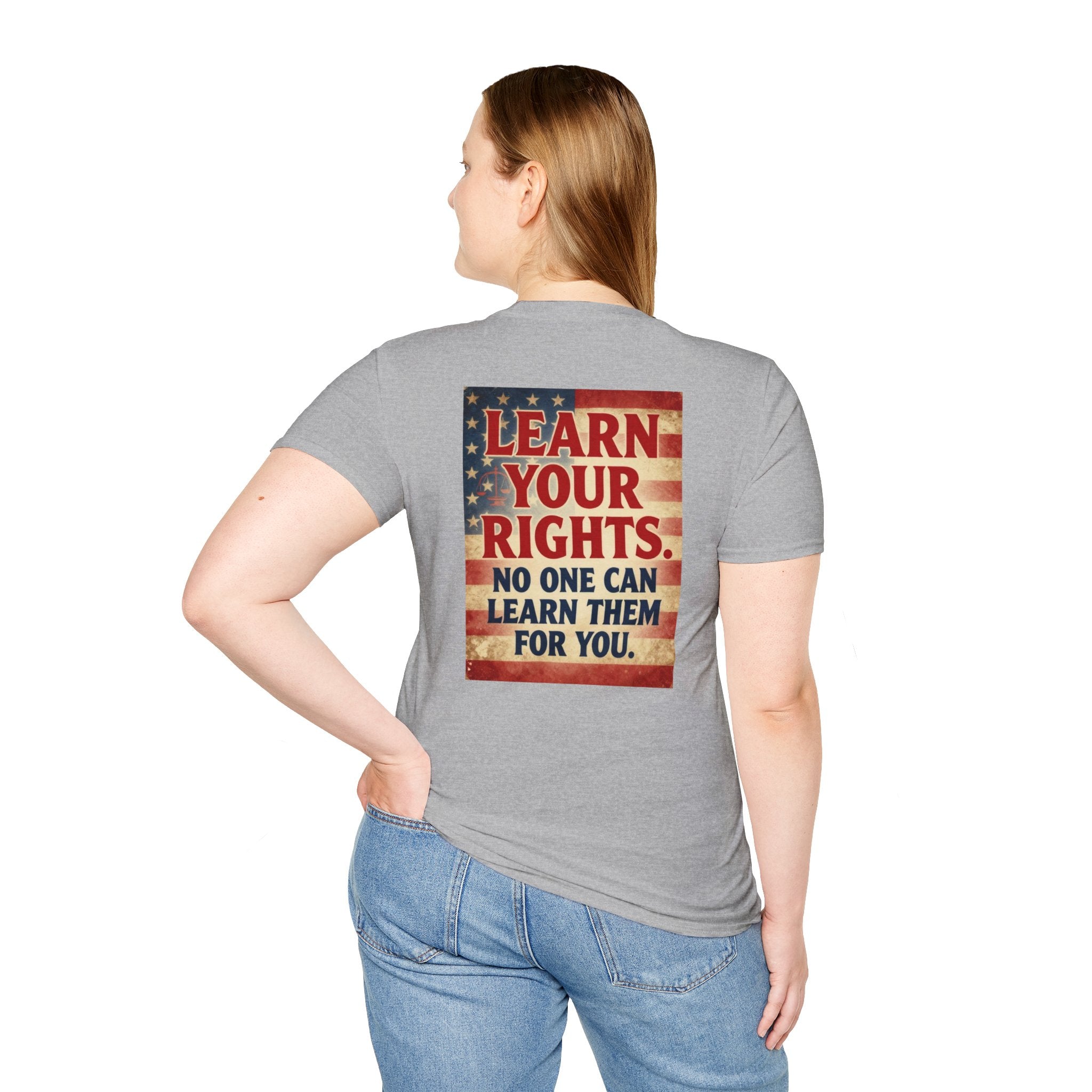 Learn Your Rights T-Shirt — Patriotic American Flag Graphic Tee
