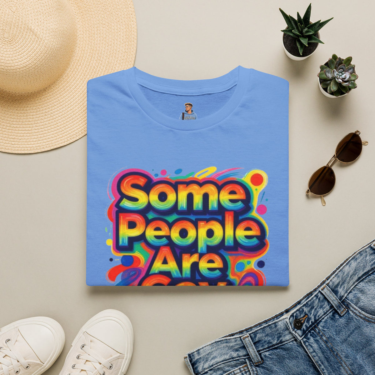 Some People Are Gay Get Over It T-Shirt — Rainbow Pride Statement Tee