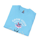 Grow Your Own Way Trans Pride Unisex T-Shirt - Floral Design for Garden Lovers