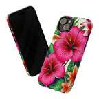 Tropical Hibiscus Phone Case for iPhone — Floral Tough Protective Cover