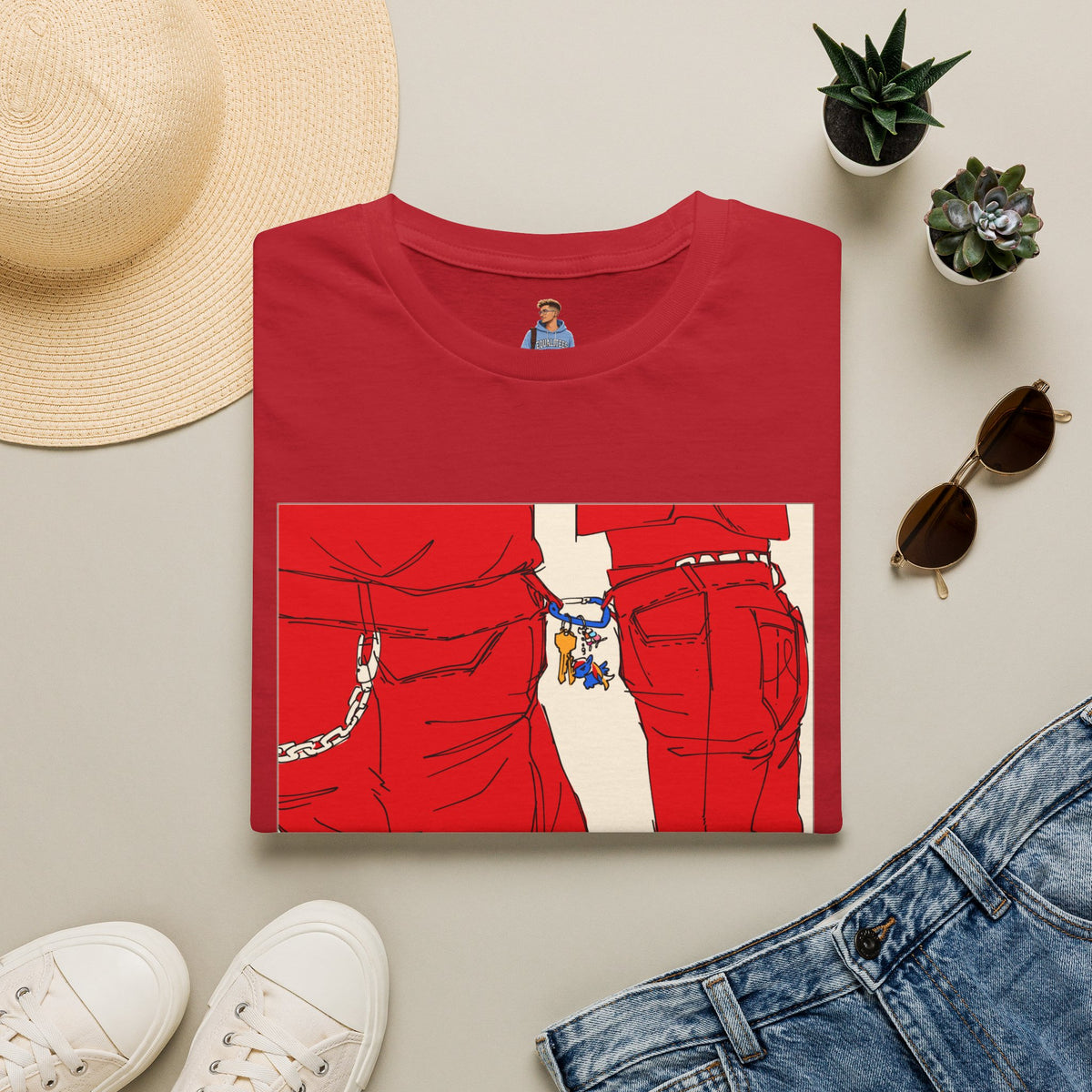 Red Jeans by Audrey Pride Tree Las Vegas T-Shirt